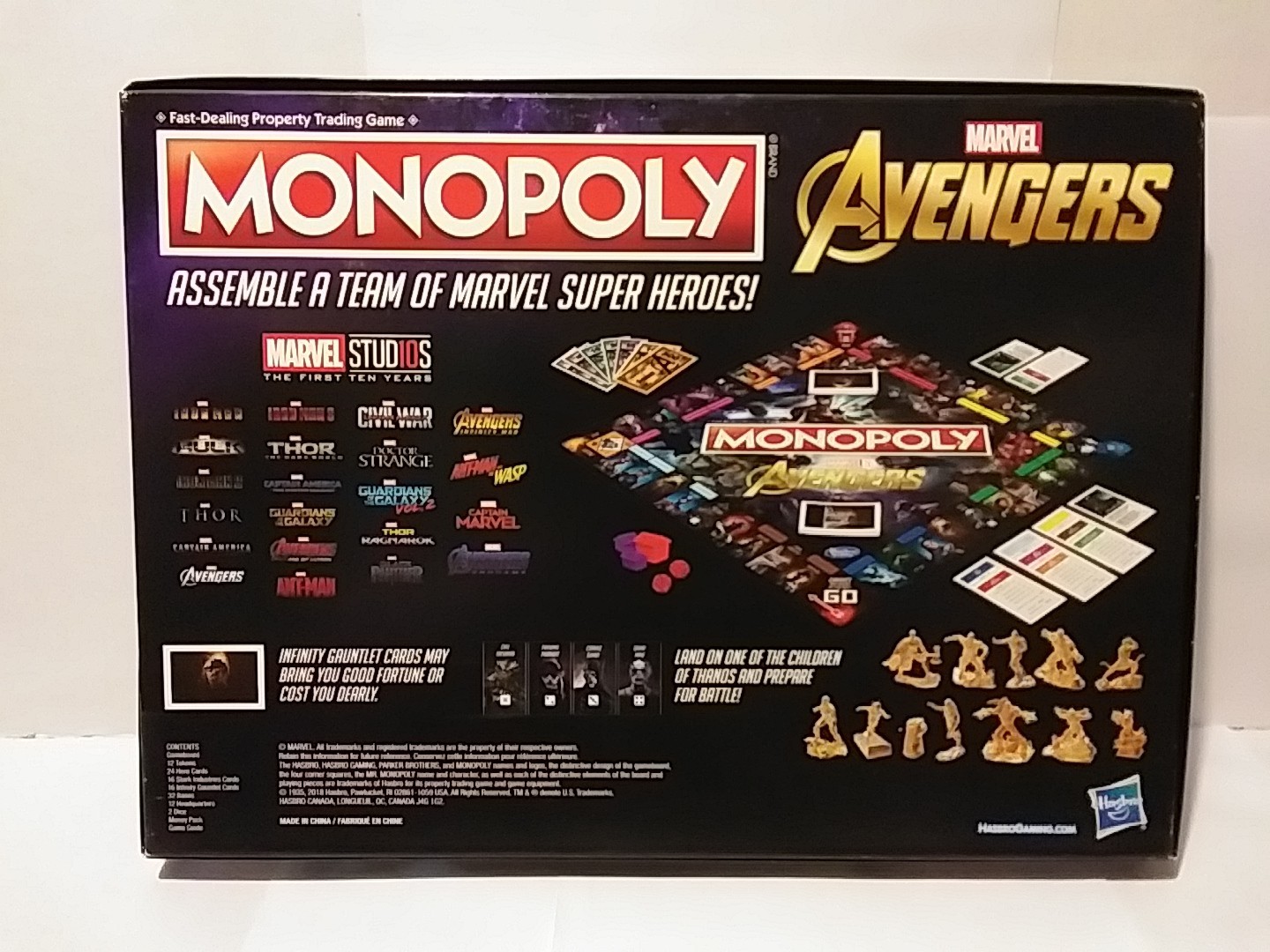 2019 Hasbro Gaming Marvel Avengers, Monopoly