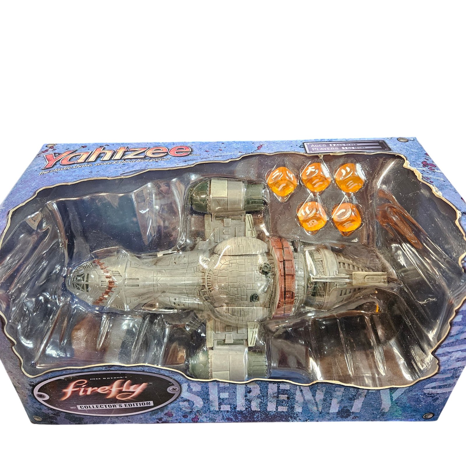 Yahtzee Firefly Collectors Edition Board Game Serenity Ship Dice Cup 5 Dice
