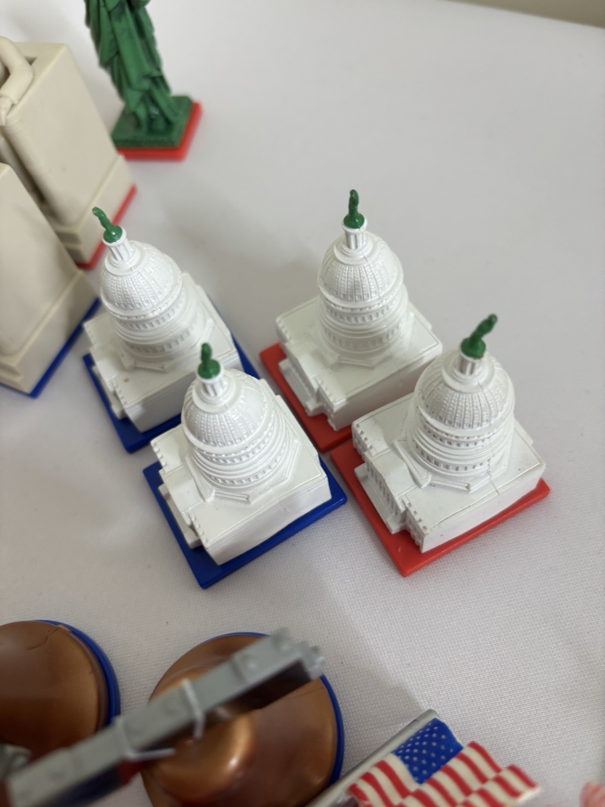 USA Chess Set Patriotic Game PIECES ONLY Flag Bell Lincoln Liberty America 250