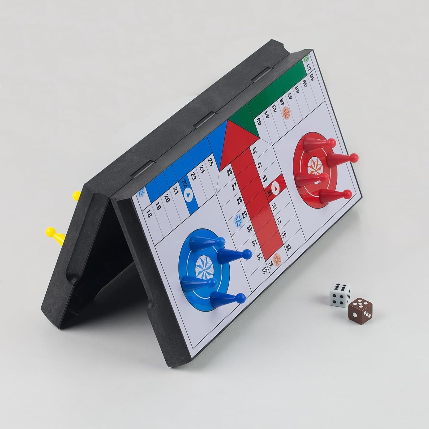 Ludo Game Board Set -9.5”, Magnetic Folding Travel Classic Strategy Game Roun…