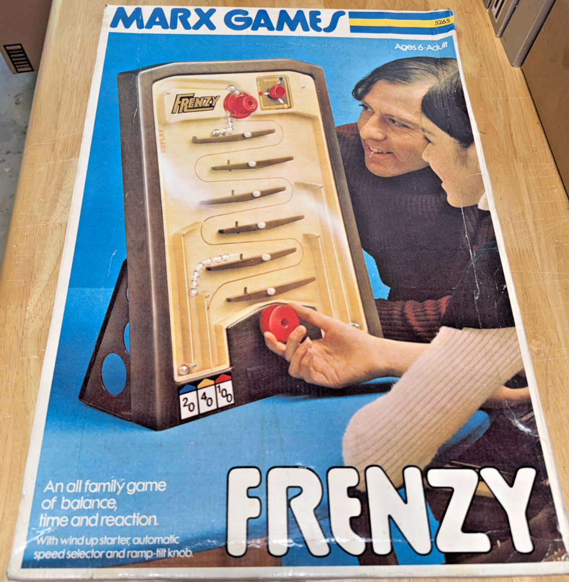 Vintage 1974 Marx Frenzy Game 5265 w/ Original Box Instructions Complete VG