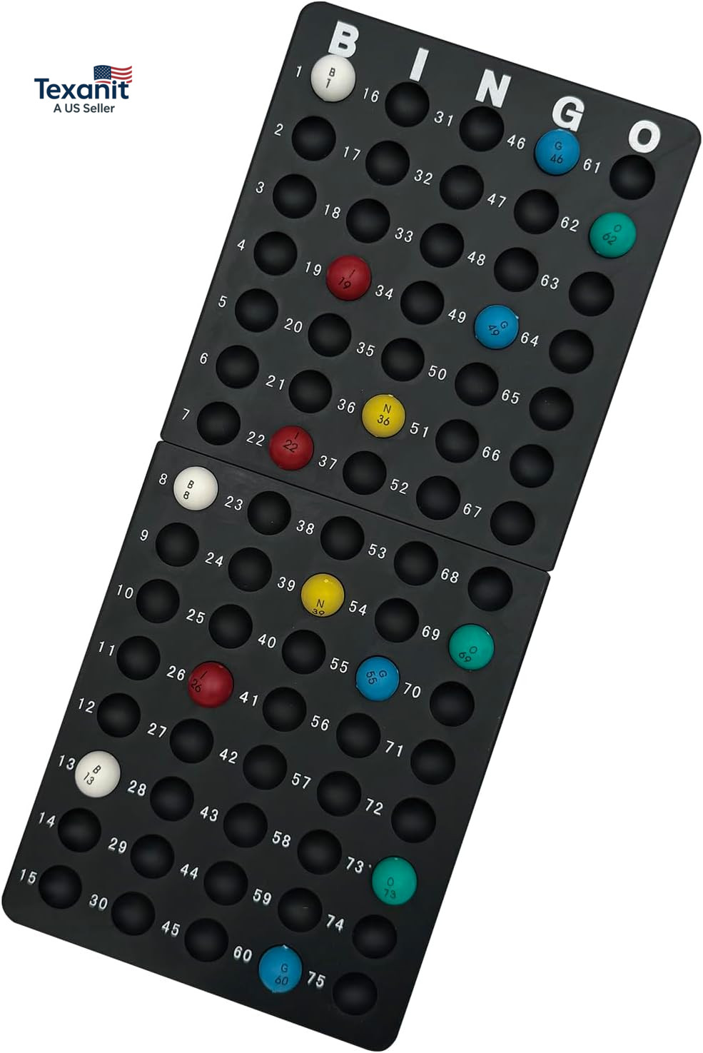 Deluxe Bingo Game Set,Bingo Set Includes Metal Cage,600 Mixed Color Plastic Chip