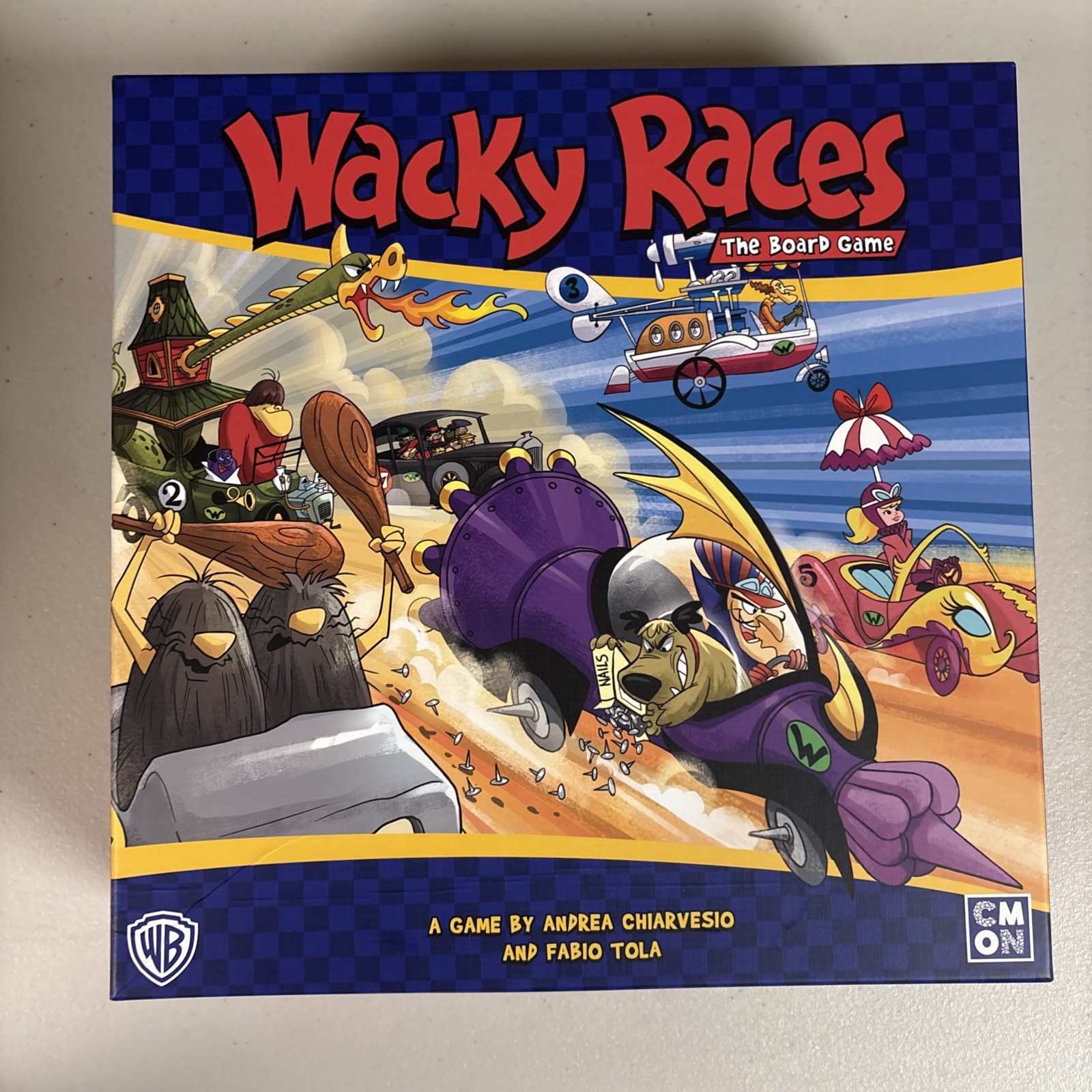 WACKY RACES The Board Game NEW Complete 2019 CMON Hanna-Barbera WB Muttley NIB