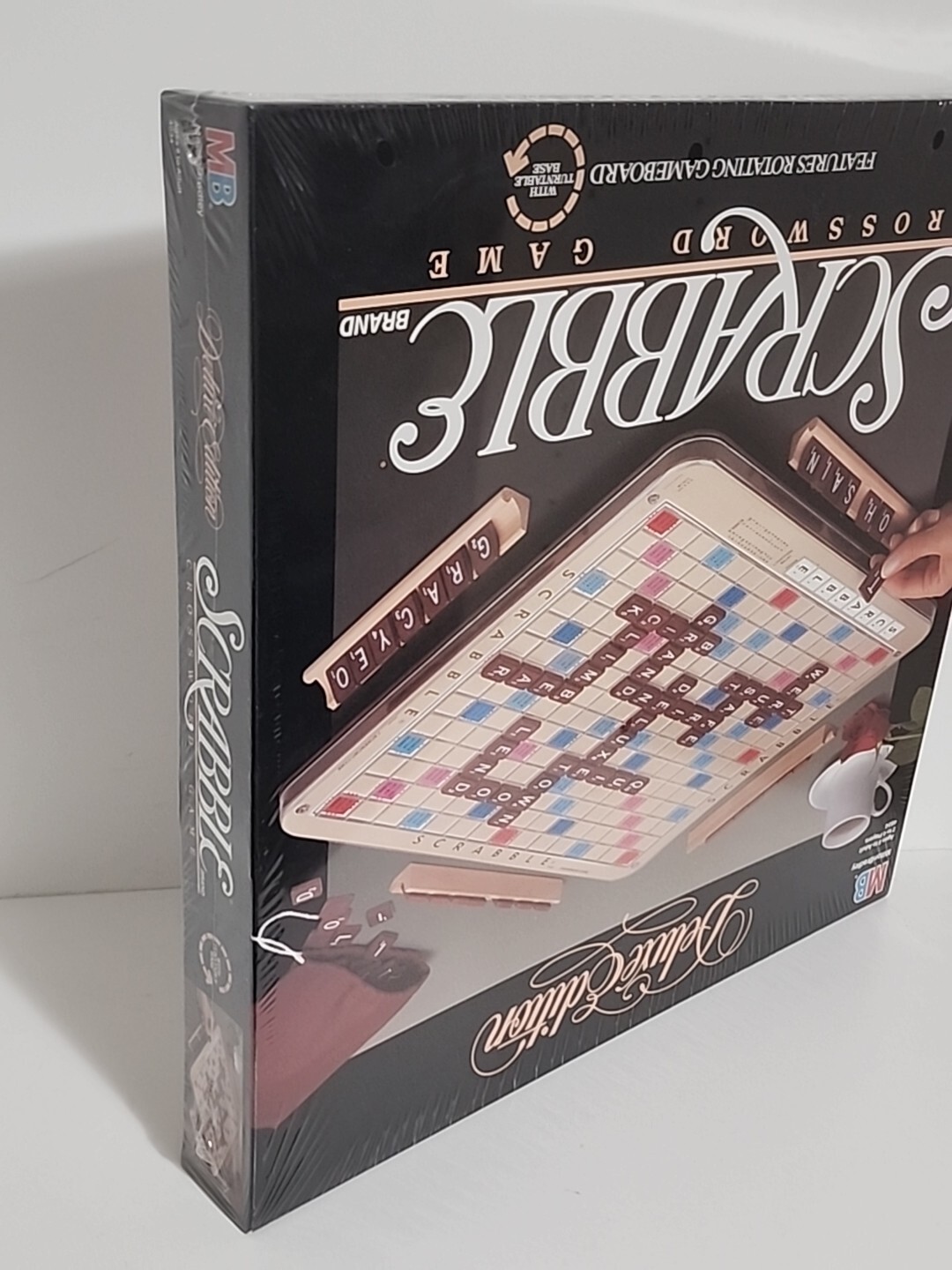 Scrabble Crossword Game Deluxe Edition Turntable 4034 1989 Milton Bradley Sealed