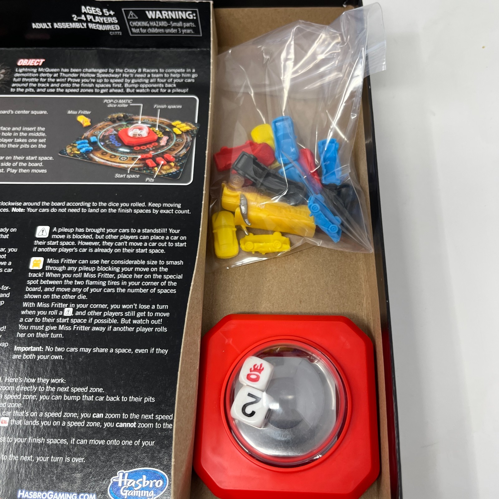 Disney Pixar Cars 3 Trouble Board Game – Hasbro Gaming 2016 Pop-O-Matic