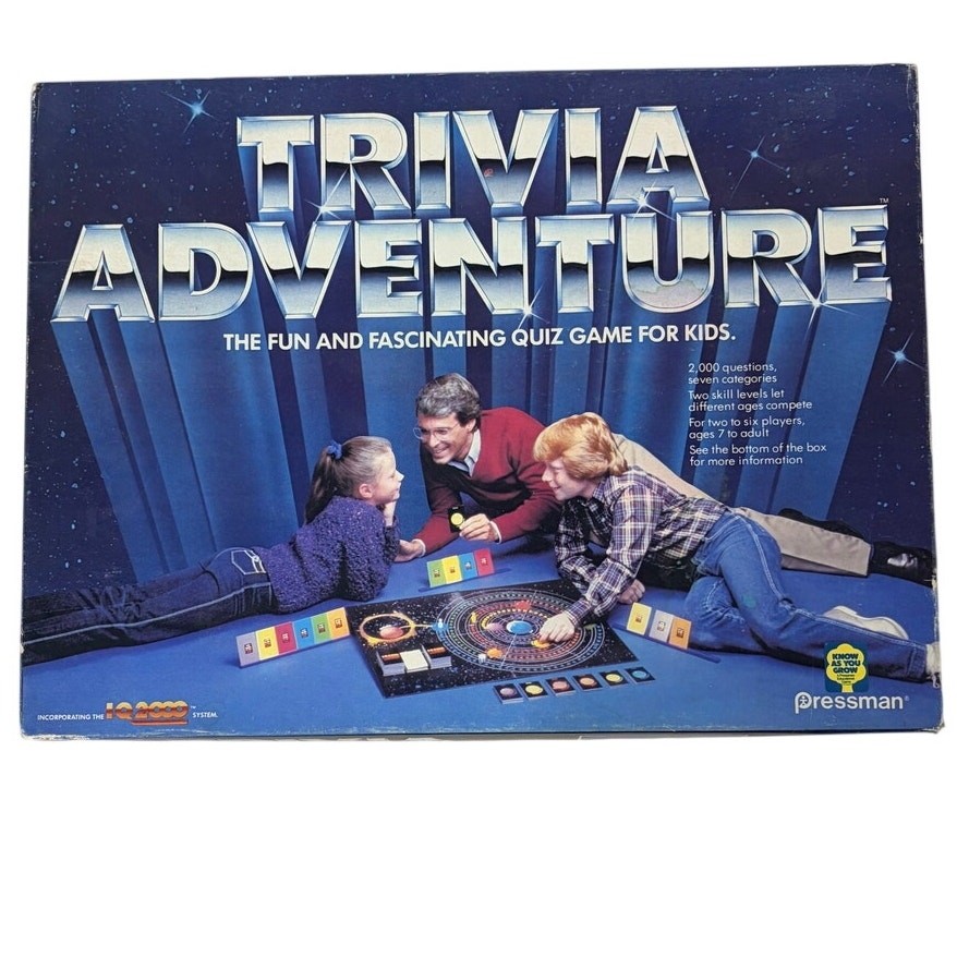 Pressman Trivia Adventure Board Game Complete
