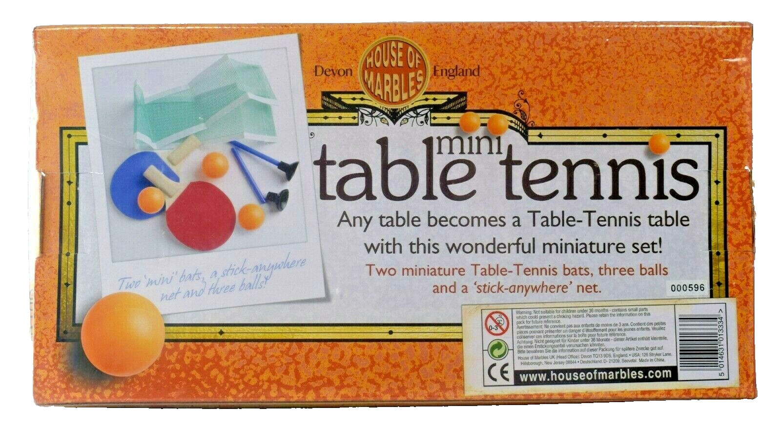 House of Marbles Mini Table Tennis Devon England New