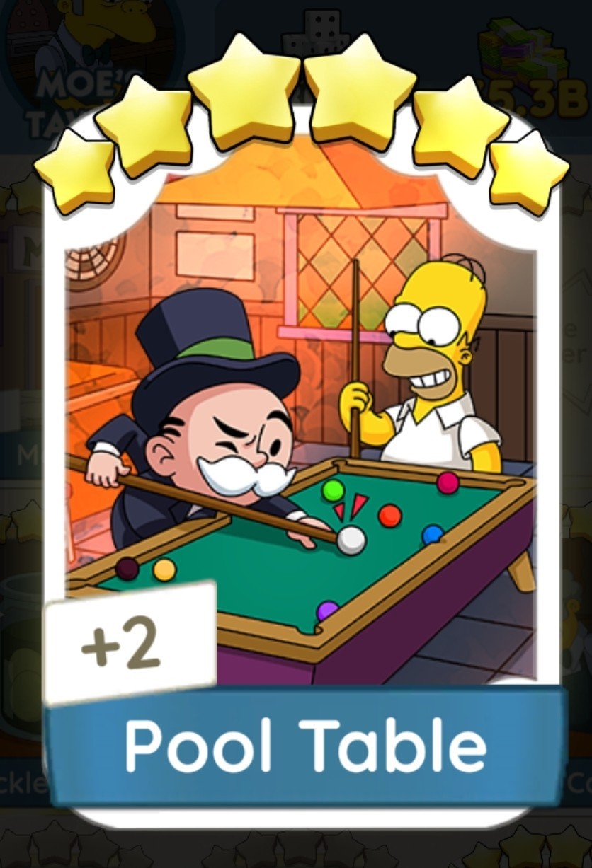 Monopoly Go – Pool Table – Set 18 – The Simpsons Go!