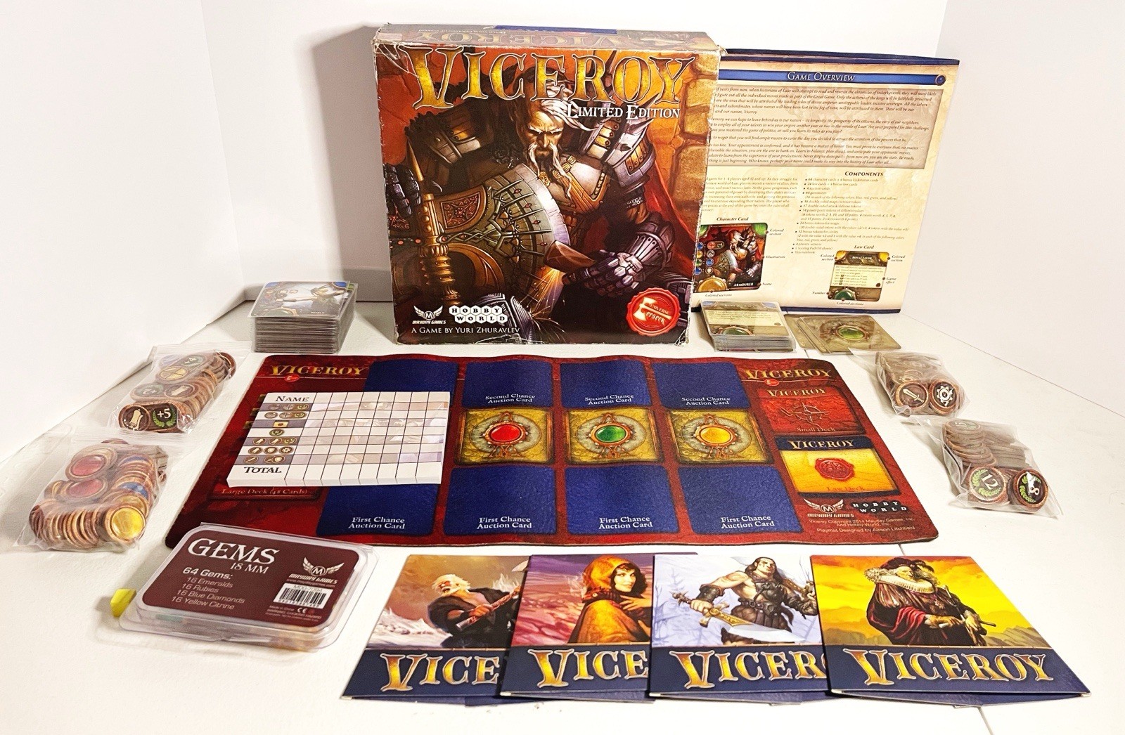2015 Viceroy Kickstarter Board Game Complete Limited Edition 542/1000 Mayday VG