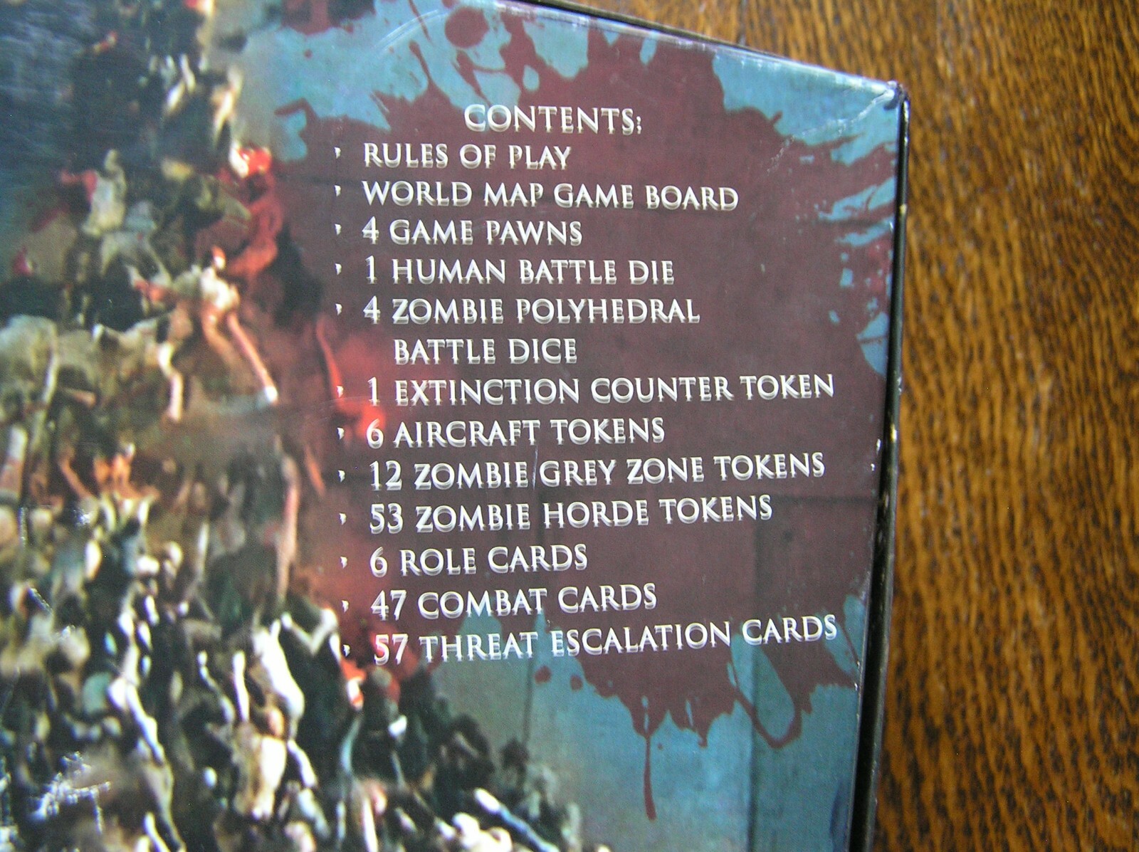 2013 University Games Paramount Pictures WORLD WAR Z Game 2-4 Players Age 12+