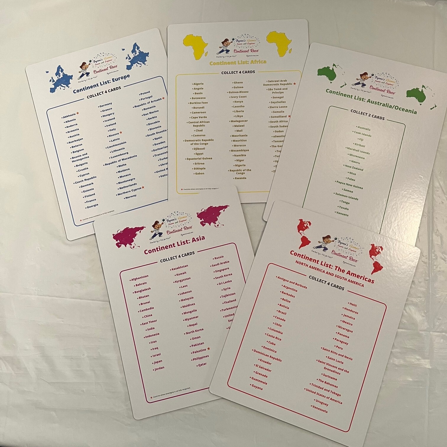 Continent Race Fun Geography Board Game For Kids Created By Kids 2016 Very Nice