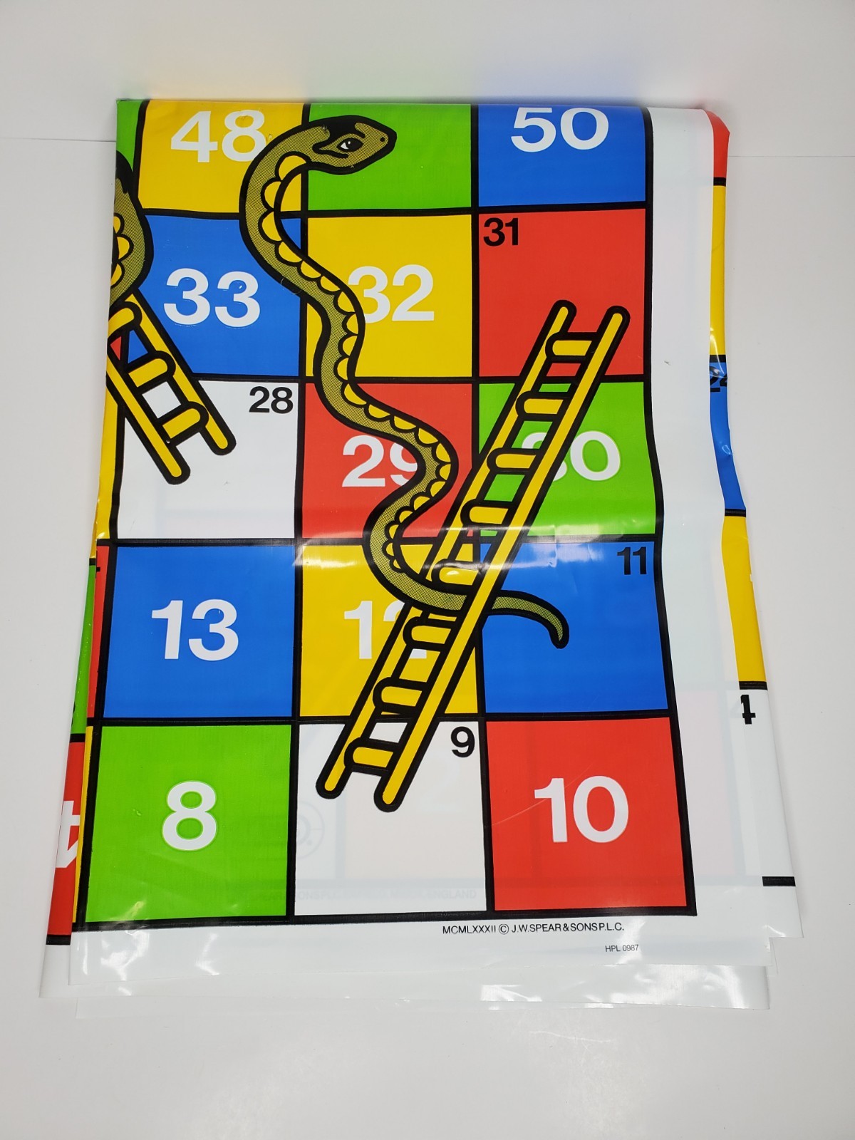 Spears Games Vintage Giant Snakes & Ladders 1984 Giant Floor Size Mat 3′ X 3′