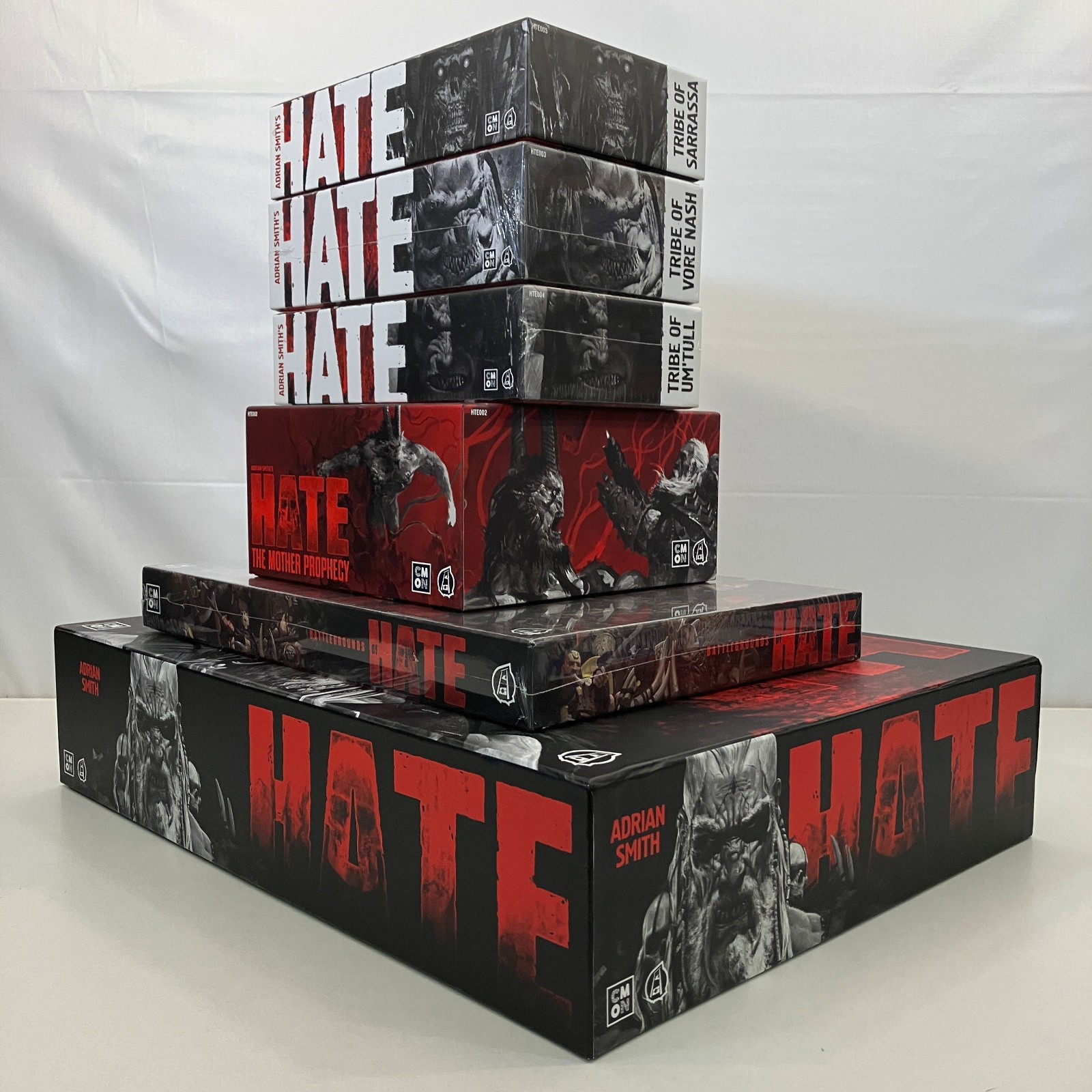 HATE Board Game Kickstarter Exclusive with Extras 2019 CMON Guillotine Games Lot