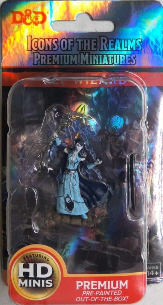 DUNGEONS & DRAGONS ICONS PREMIUM MINIATURES ~ ELF FEMALE WIZARD