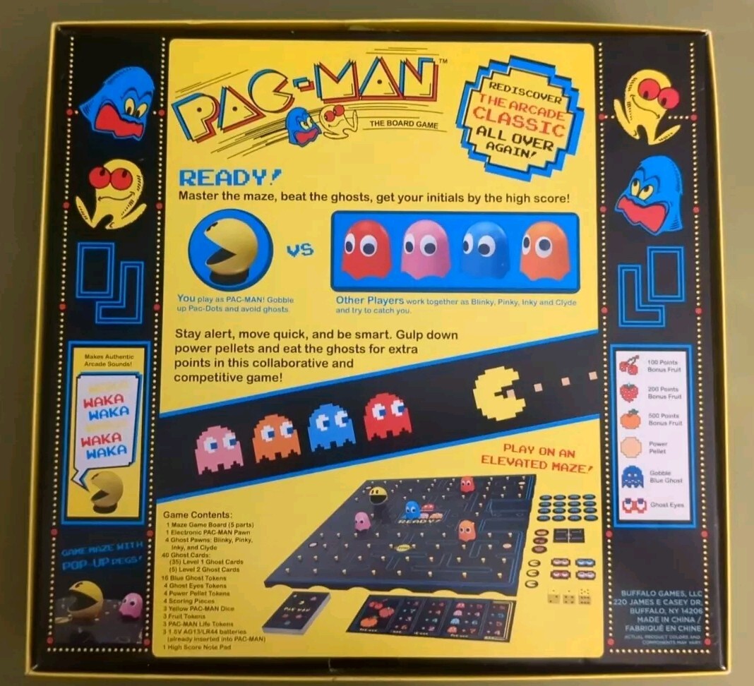Pac-Man The Board Game Classic Retro Arcade Table Top Game 10 years – OPEN-CIB