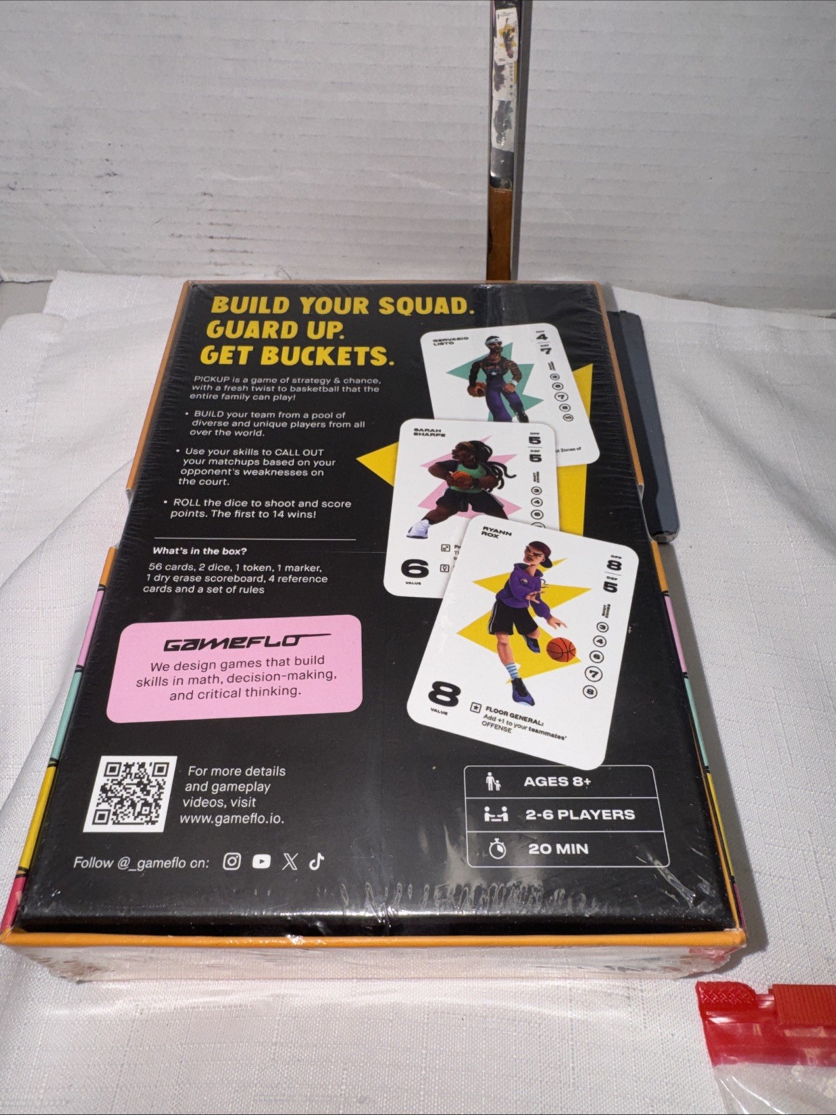 Gameflo Pickup Basketball Card Game Of Strategy 2-6 Players Ages 8+ New Sealed
