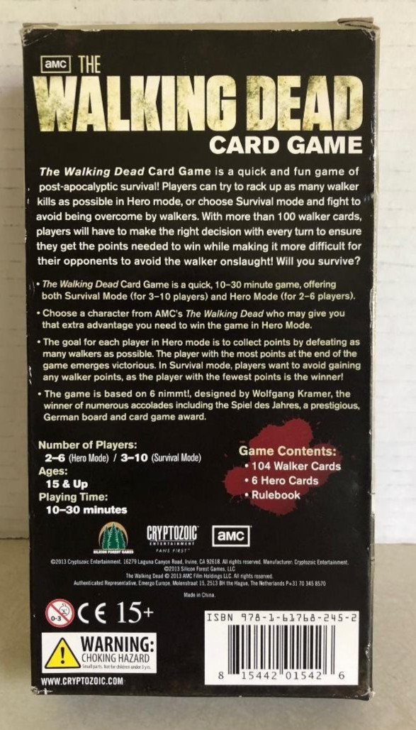 The Walking Dead Card Game 2013 Cryptozoic TV Series