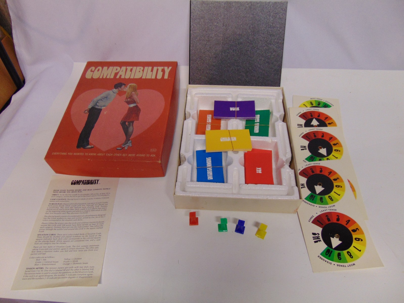 1974 Reiss games Compatibility board game #161 complete in box USA