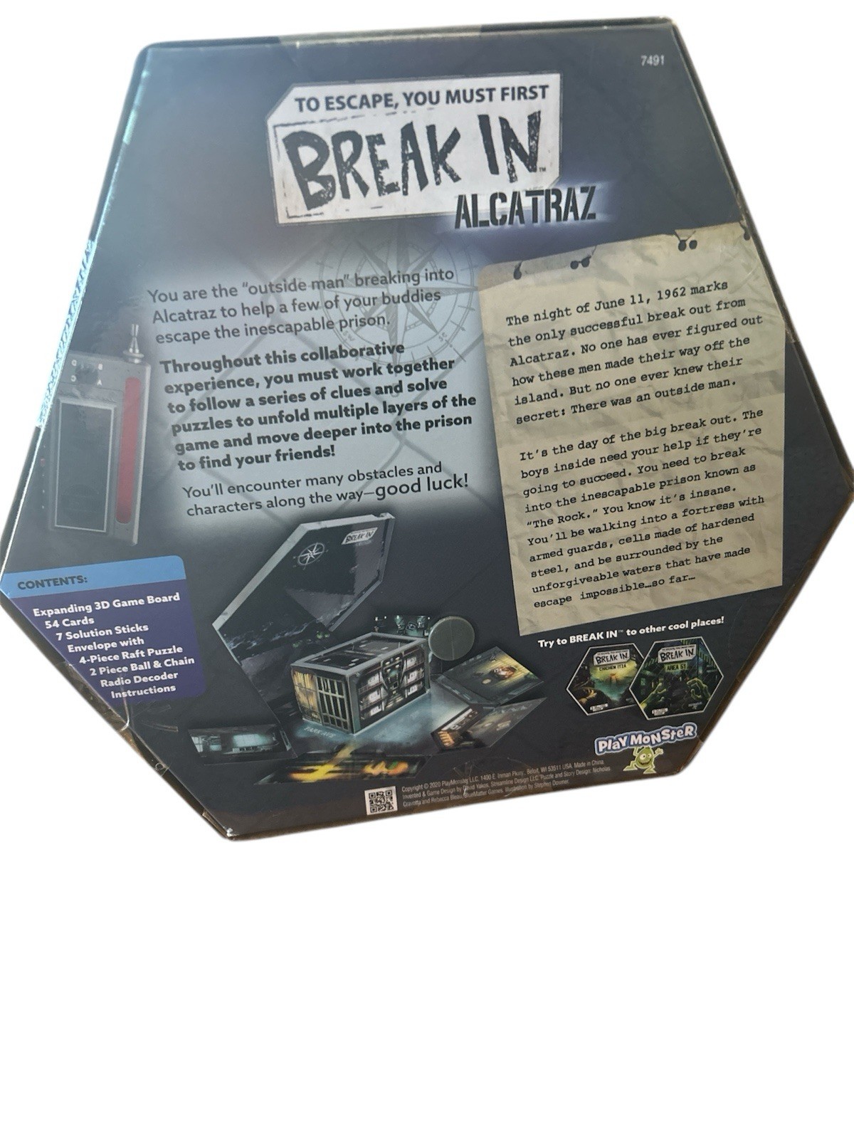 Break In Alcatraz Board Game by Play Monster 2020 New Sealed