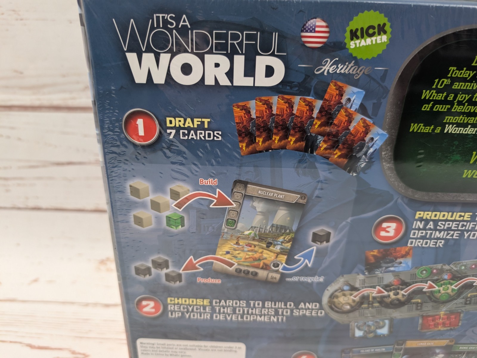 It’s a Wonderful World Board Game Kickstarter Heritage Edition NIS Dystopian