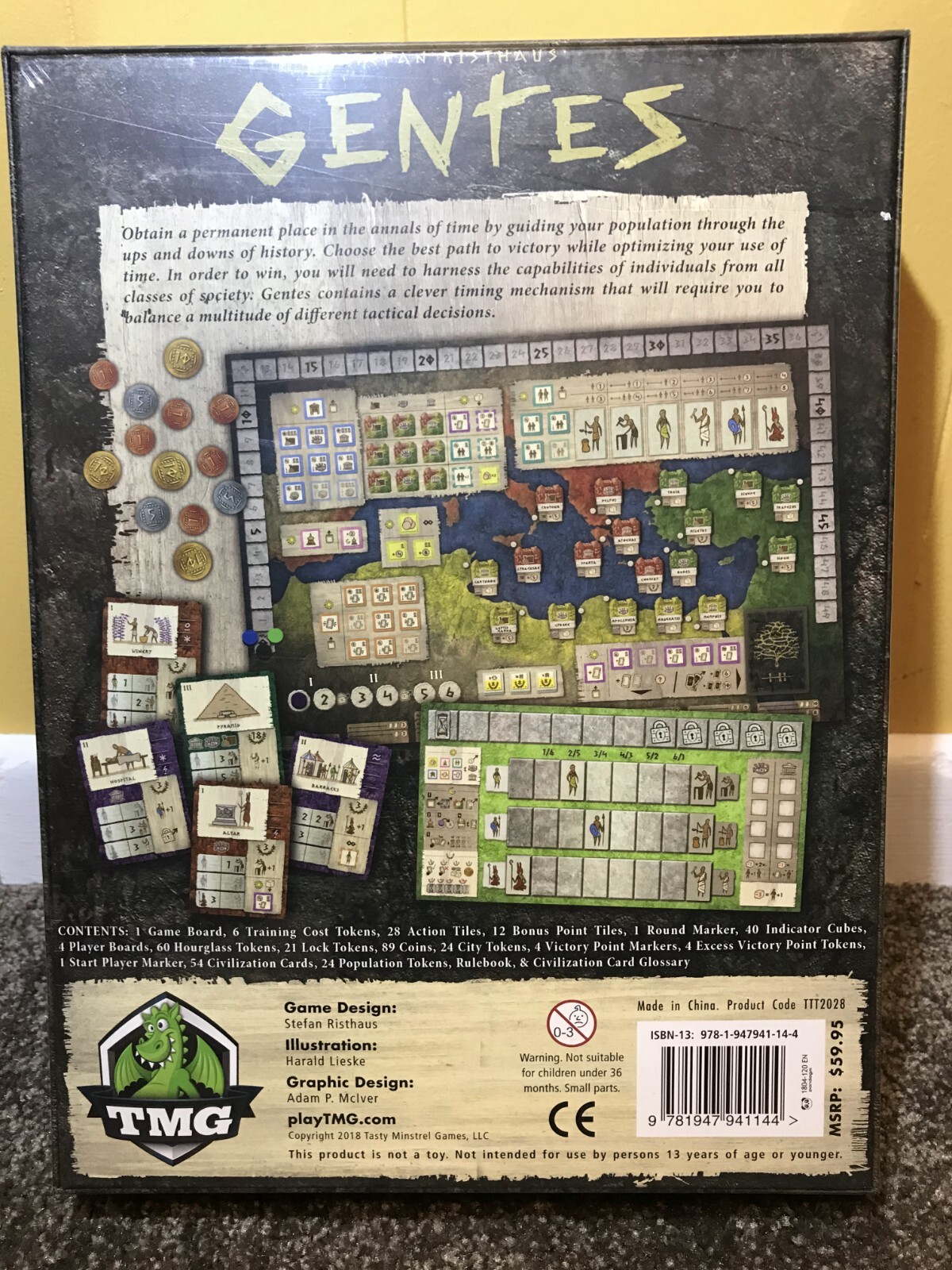 Gentes Board Game, TMG Spielworxx Stefan Risthaus, English Edition