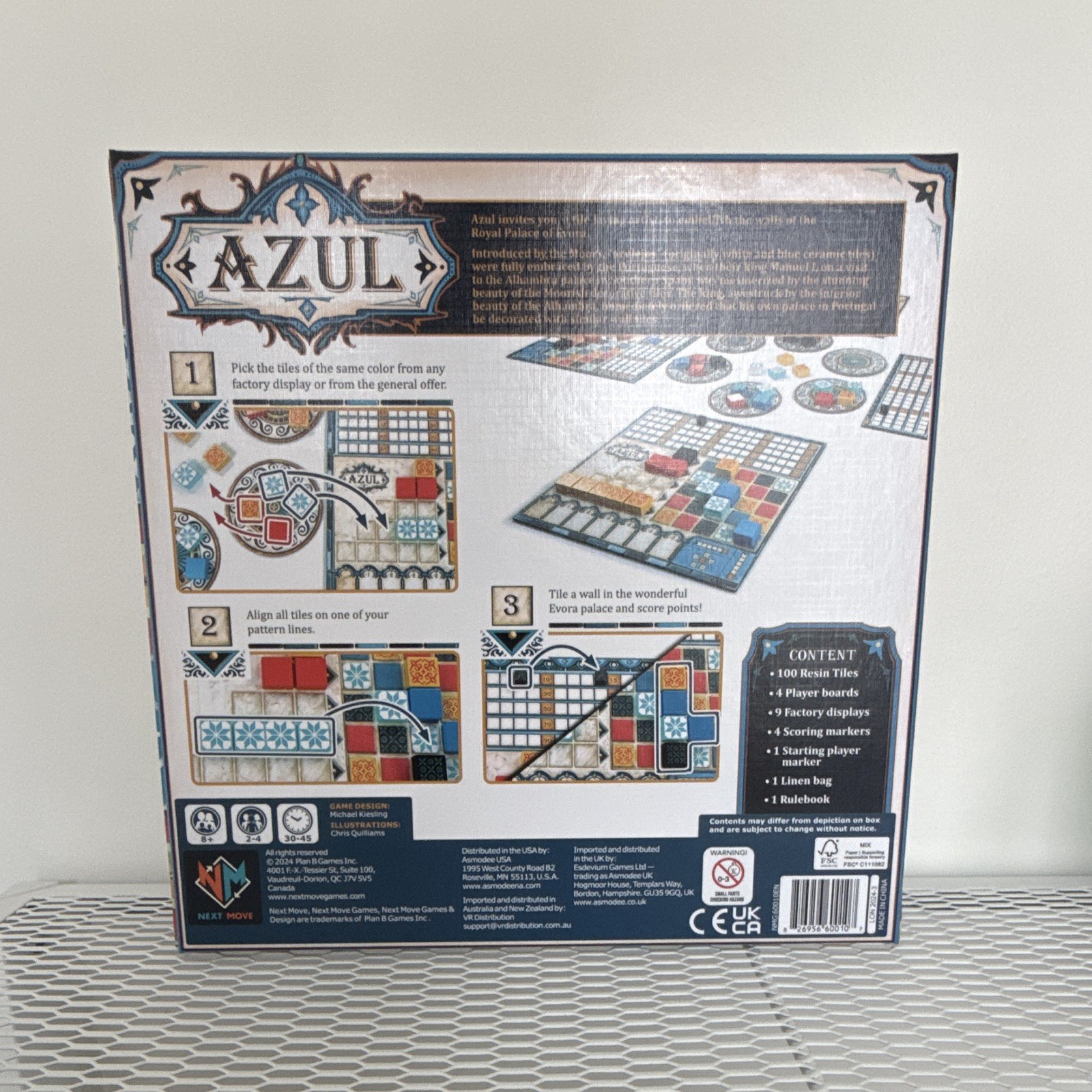 Next Move Azul Strategy Board Game Complete 2+ Players