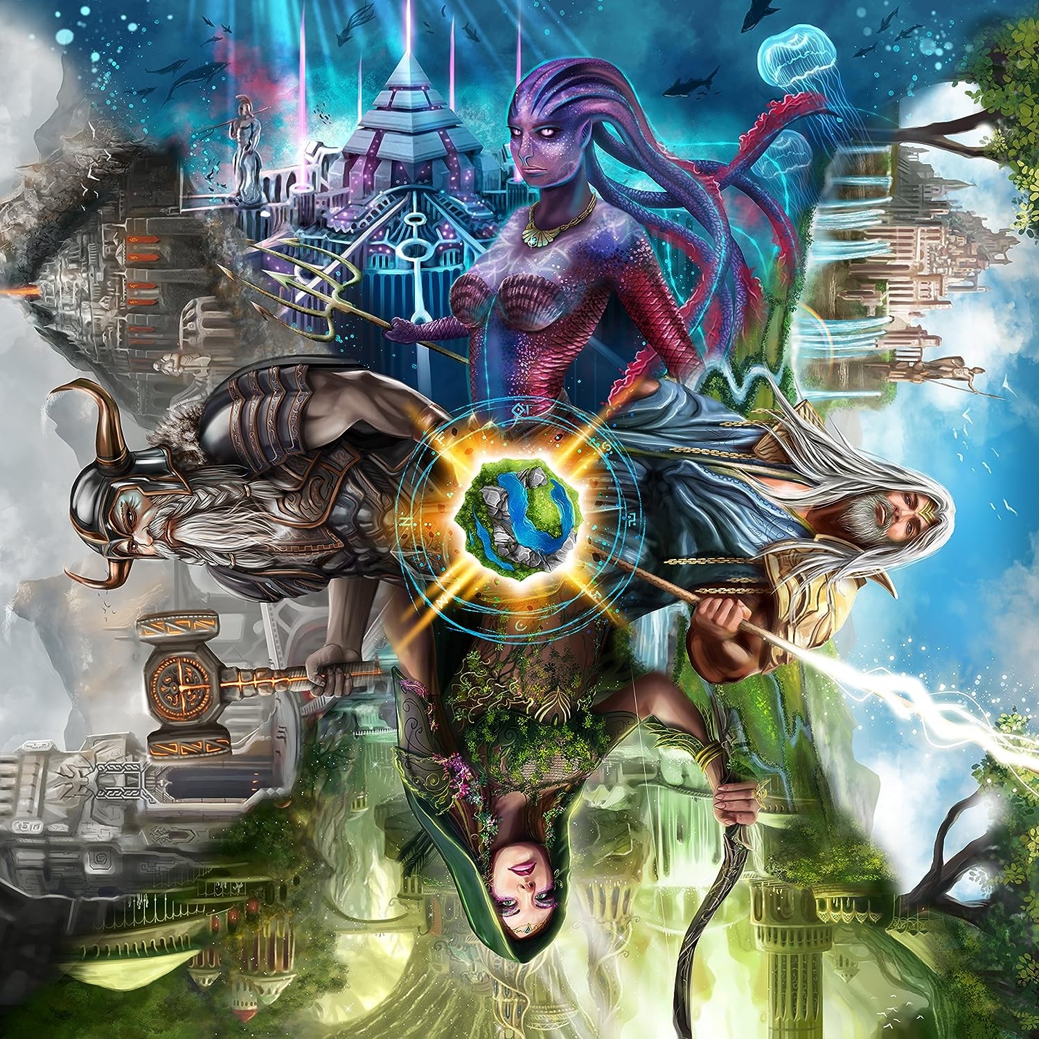 4 Gods Board Game Ludically Asmodee Sealed LUDFOU01 Christophe Bollinger YHP