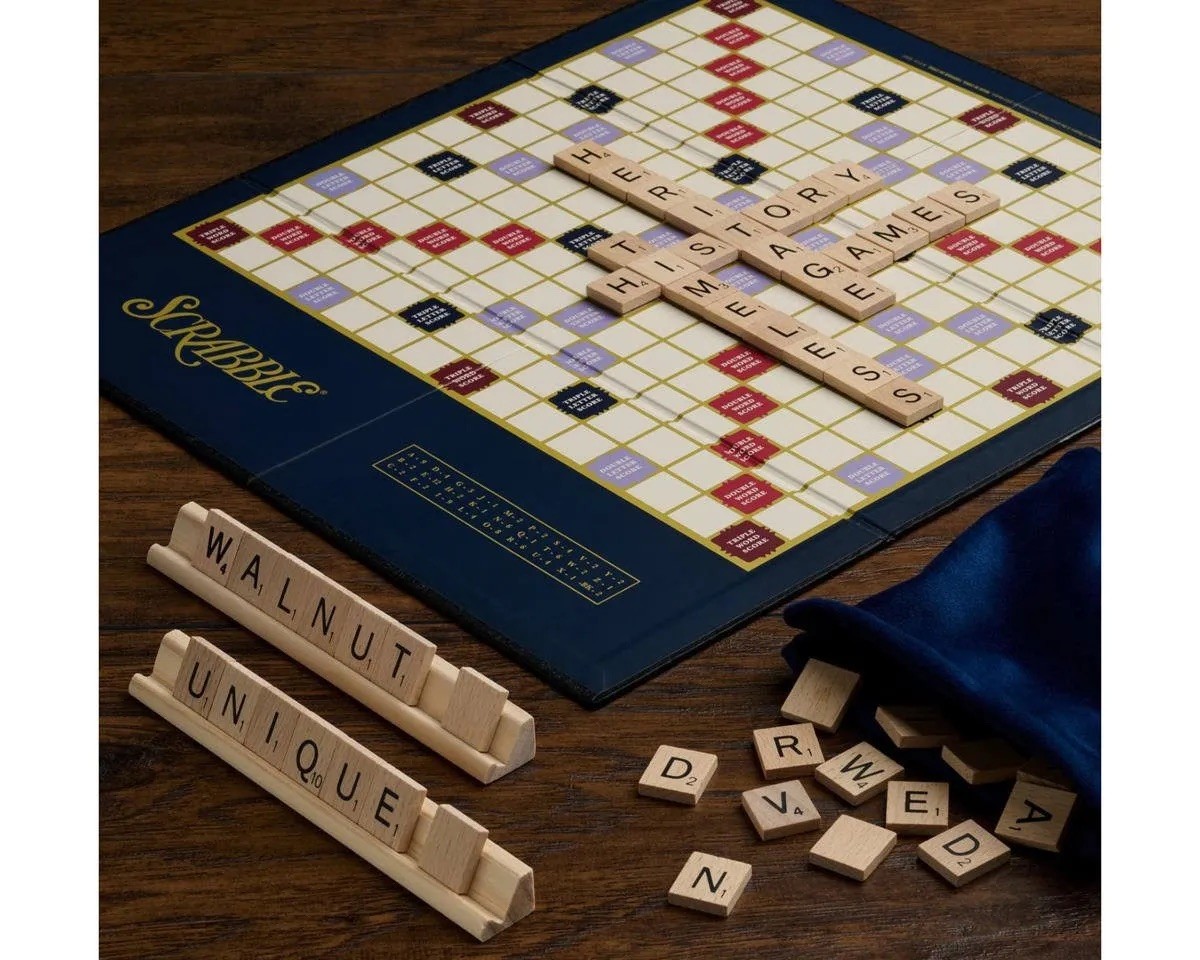 Scrabble | Heritage Edition Board Game | Walnut Storage Box | Brand New-In Box |