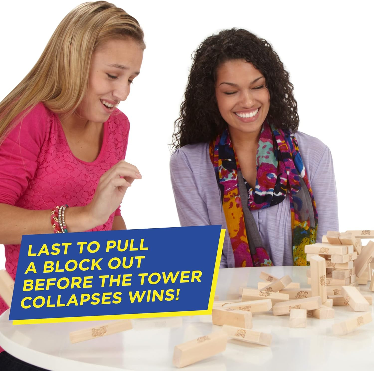 Jenga Game | the Original Wood Block Game with Genuine Hardwood Blocks | Stackin