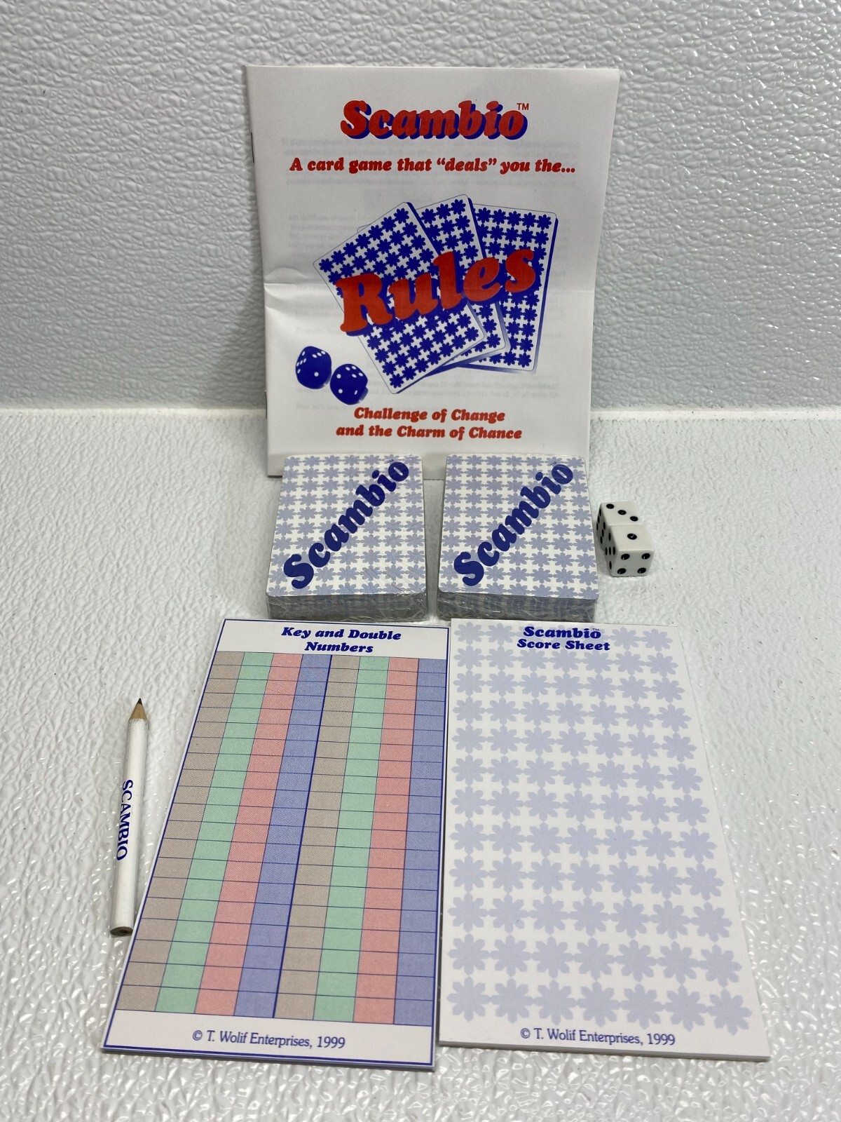 Vintage 1999 Scambio Card And Dice Game Family or Friends 2-4 Players NOS
