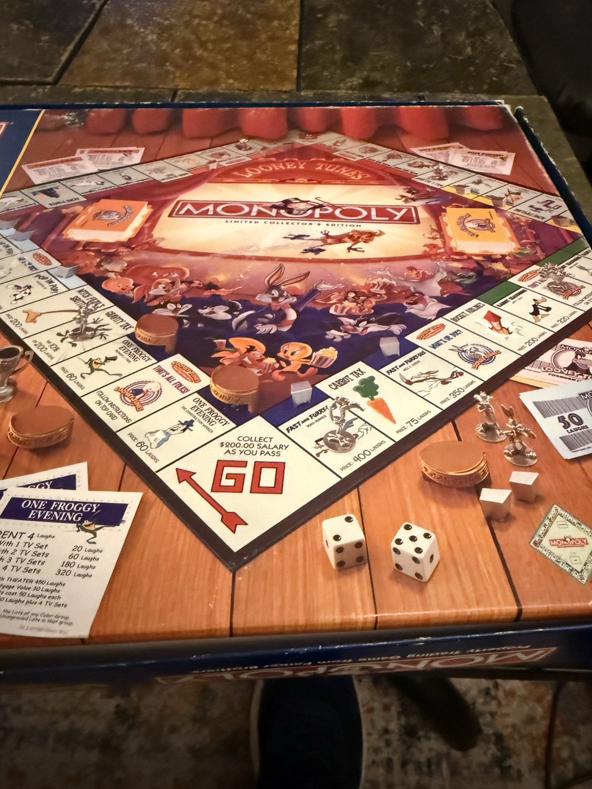 1999 Looney Tunes Monopoly Official Classic Cartoon Limited Edition Vtg
