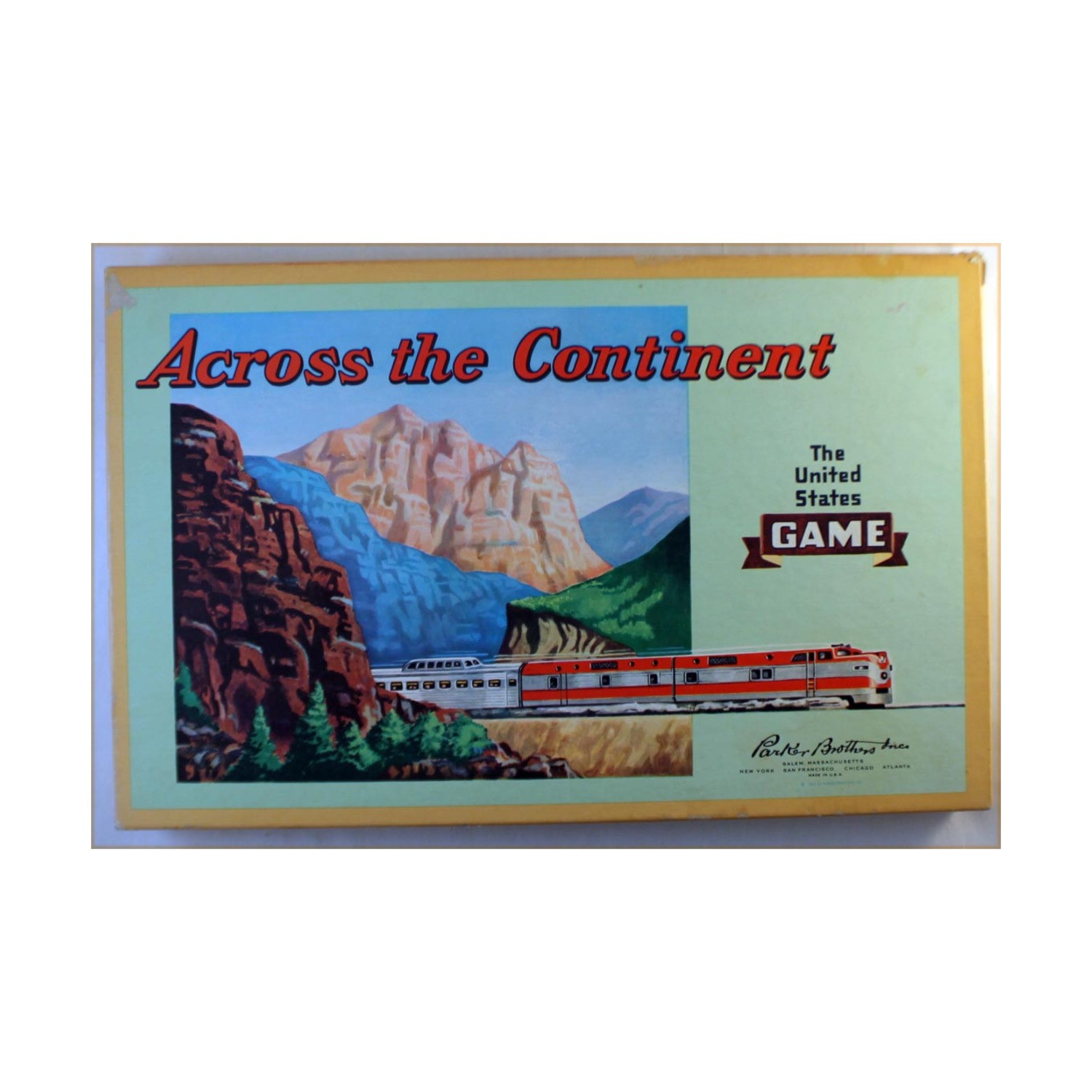 Parker Bros Boardgame Across the Continent (1952 Ed) Box Fair/VG