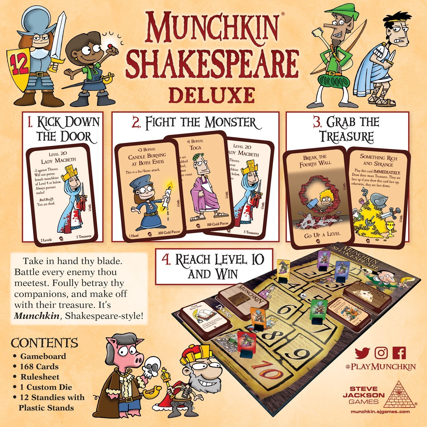 Munchkin Shakespeare Deluxe Board Card Game Swine Own Self Bookmark SJG-1564