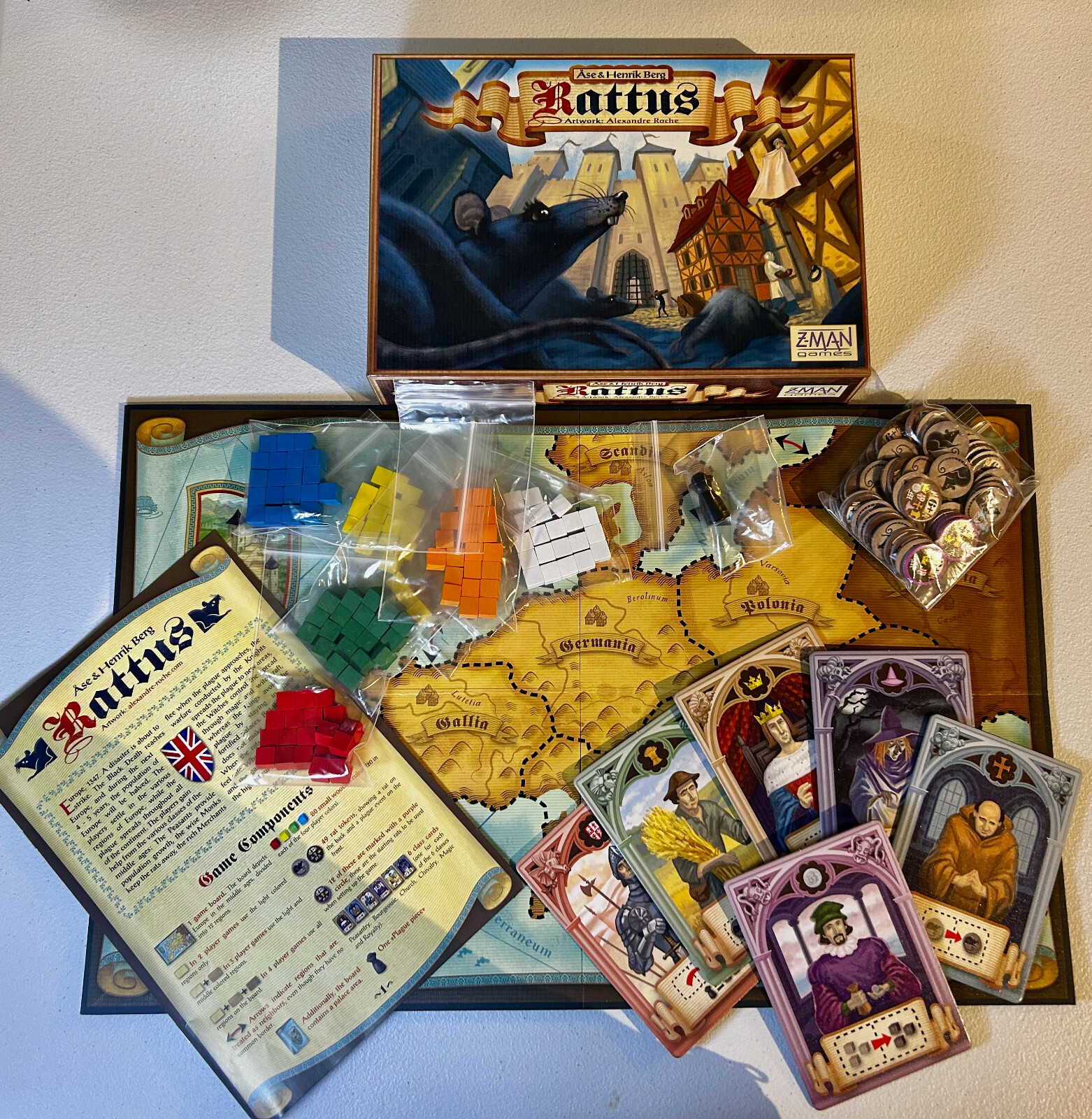 Z-man board games: Rattus + Rattus Africanus (base game + expansion 2-6 players)