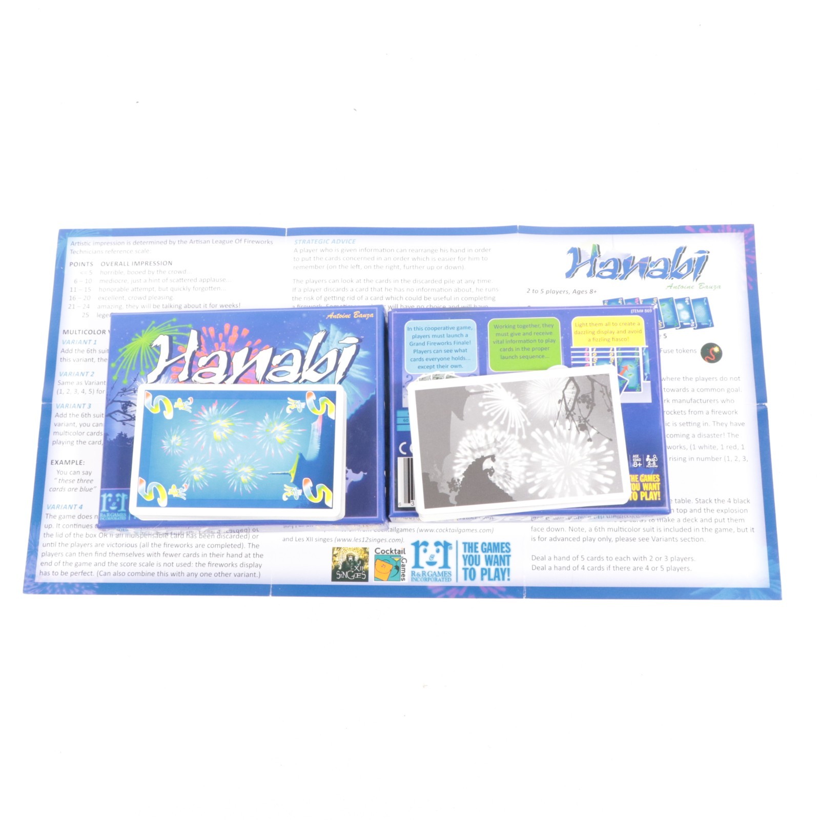 HANABI Fireworks Card Game AWARD WINNER Game Bauza REPLACEMENT CARDS
