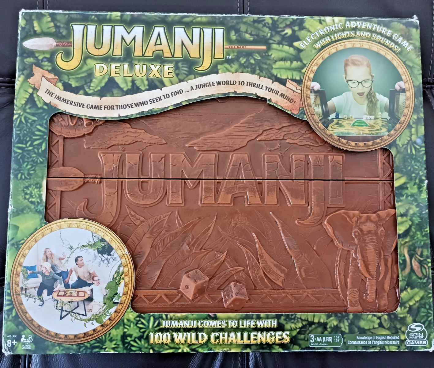 JUMANJI DELUXE ELECTRONIC BOARD GAME IN ORIGINAL BOX COMPLETE TESTED WORKS WELL!