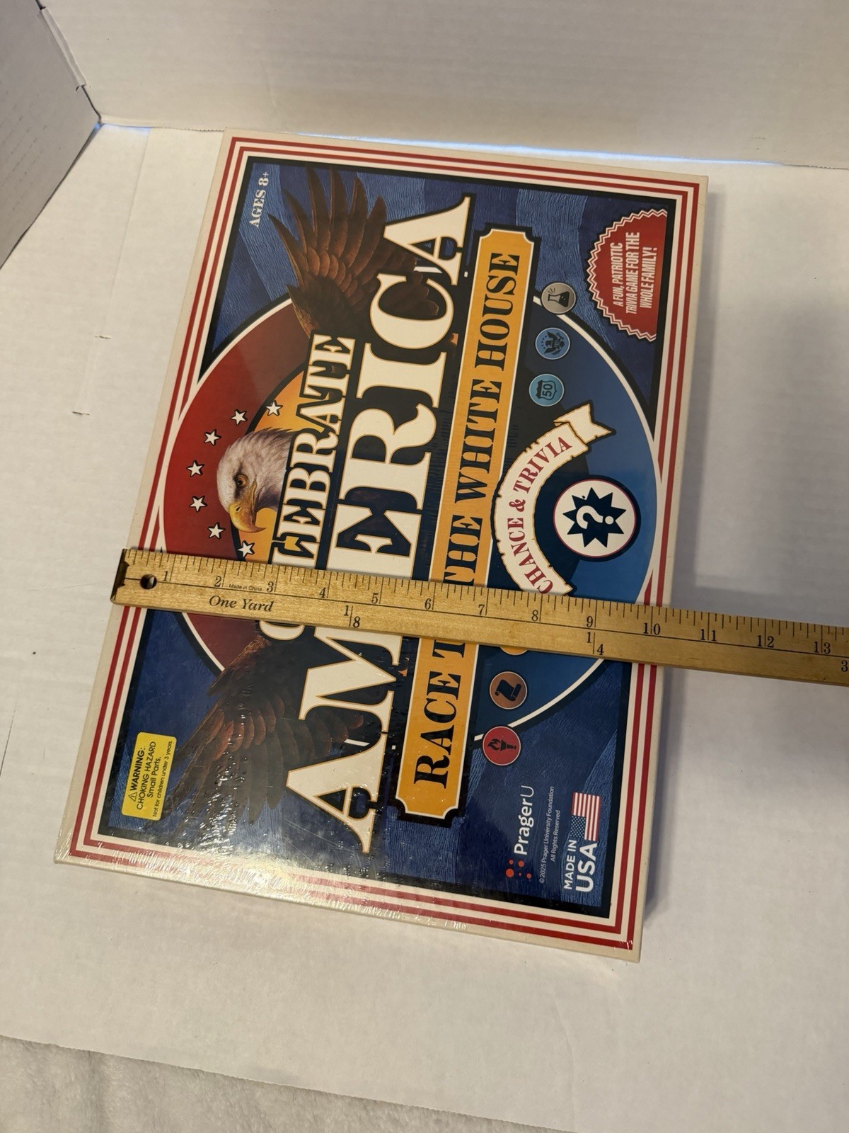 Celebrate America Race to the White House Board Game USA Chance Trivia Sealed