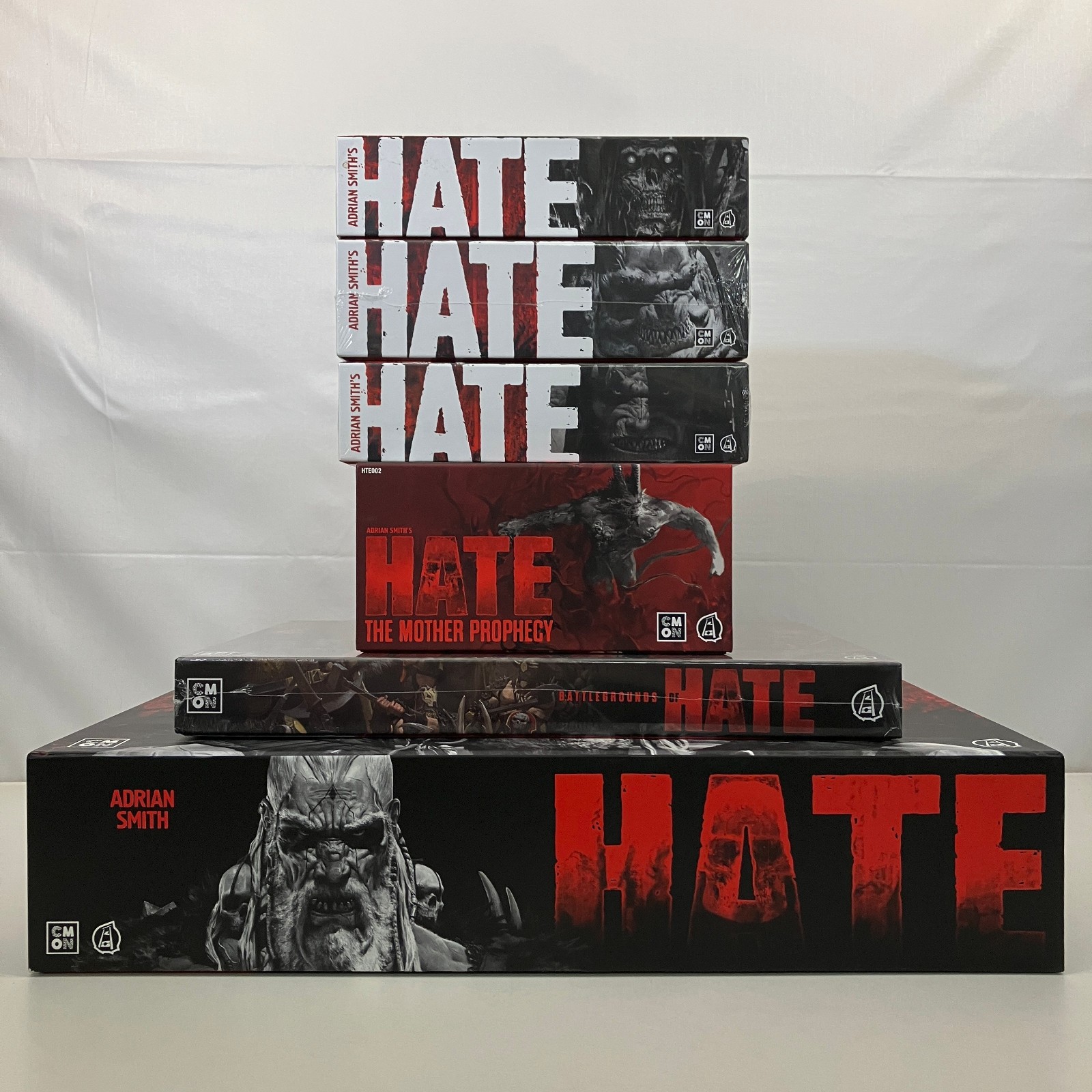 HATE Board Game Kickstarter Exclusive with Extras 2019 CMON Guillotine Games Lot