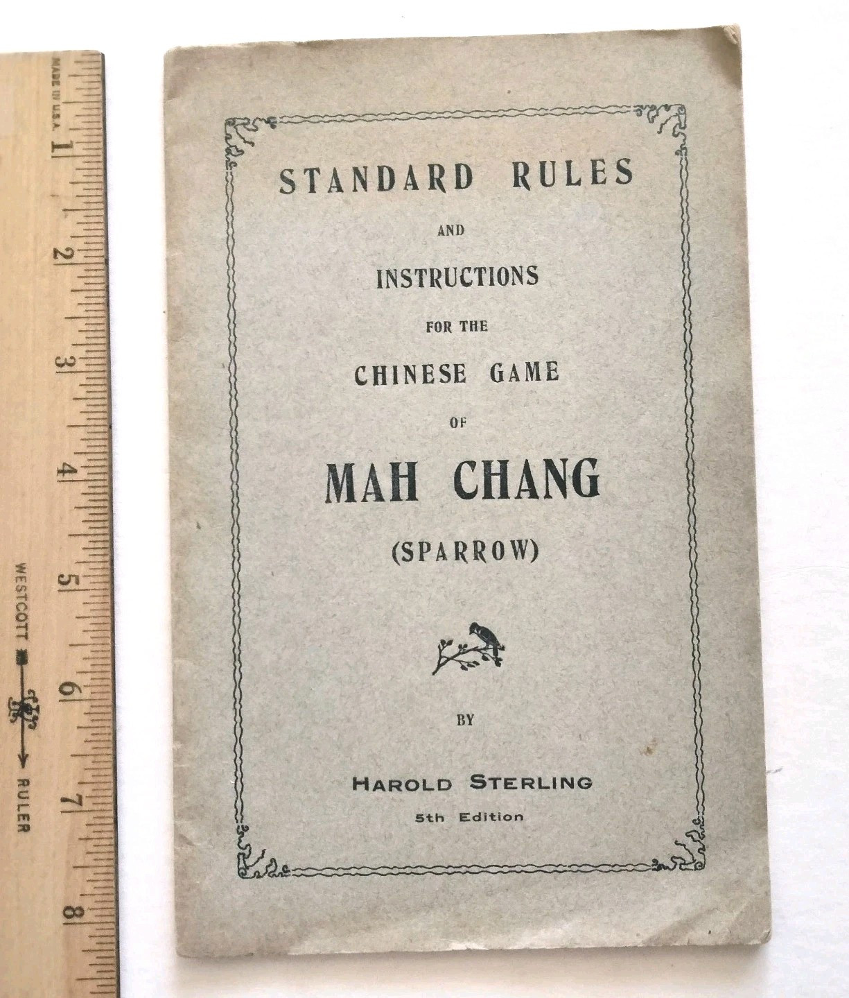 1920s Rules Directions Mah Jong Mah Jongg Mah Chang Manual Harold Sterling