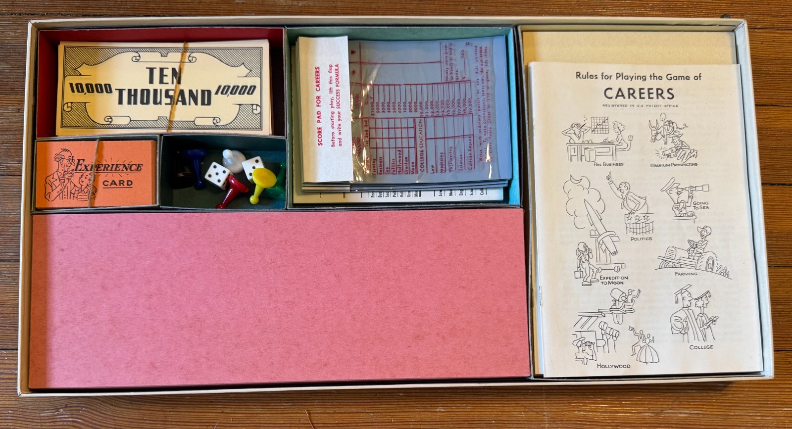 CAREERS vtg 1957 Board Game COMPLETE Parker Brothers EUC Salem 1950s