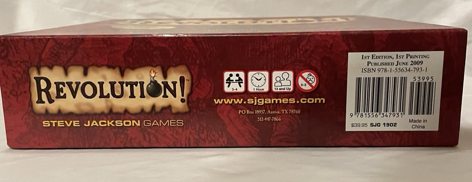 Revolution! Board Game Steve – Jackson Games First Edition, 100% complete – Used