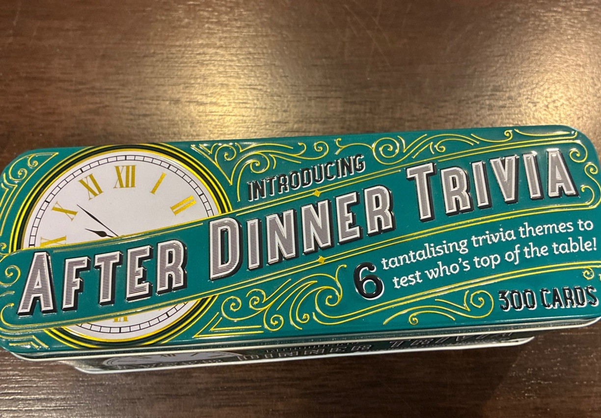 After Dinner Trivia Game by Hacche Ages 14 and Up For 2 or more Players