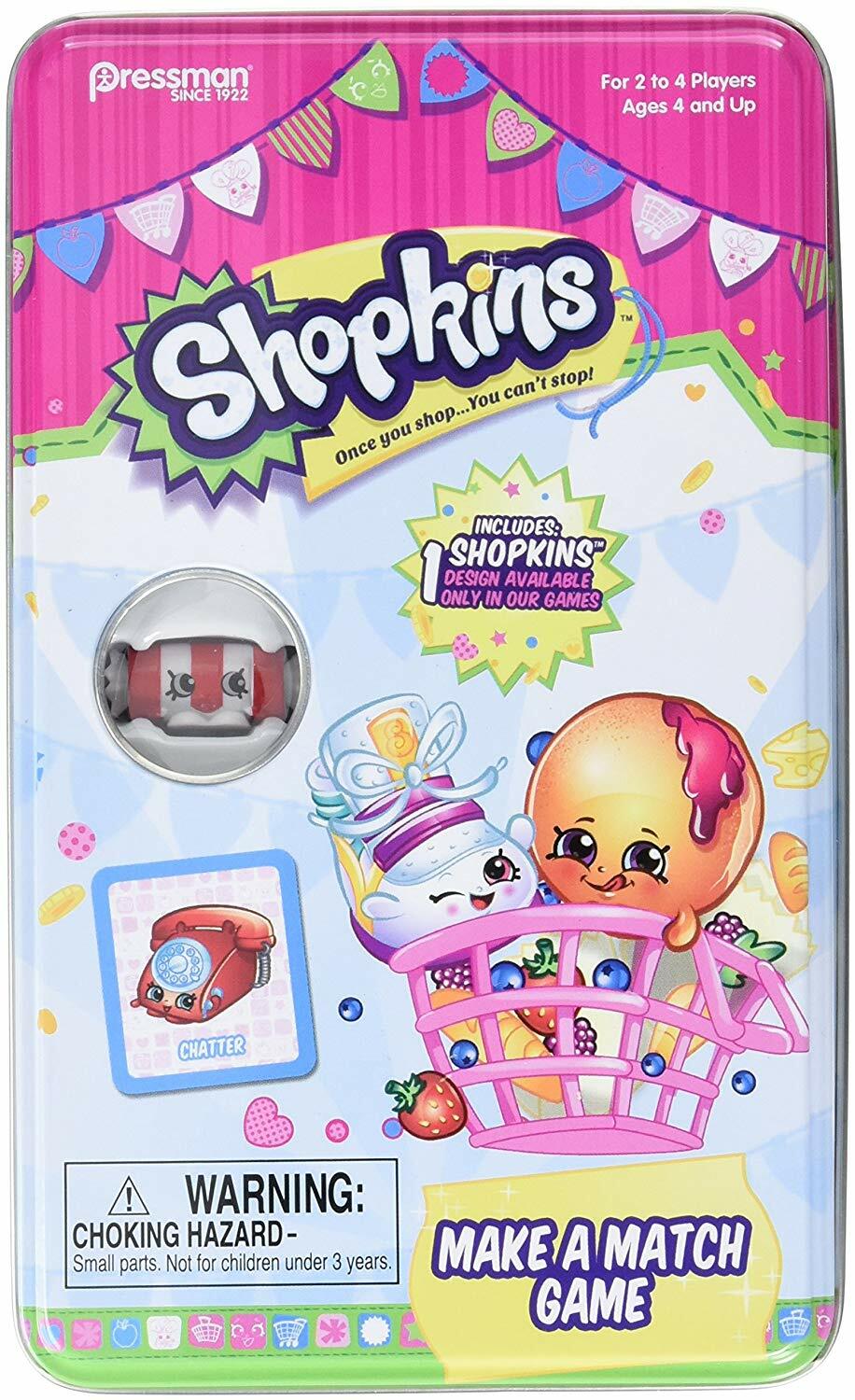Pressman Shopkins Make a Match Game in Tin
