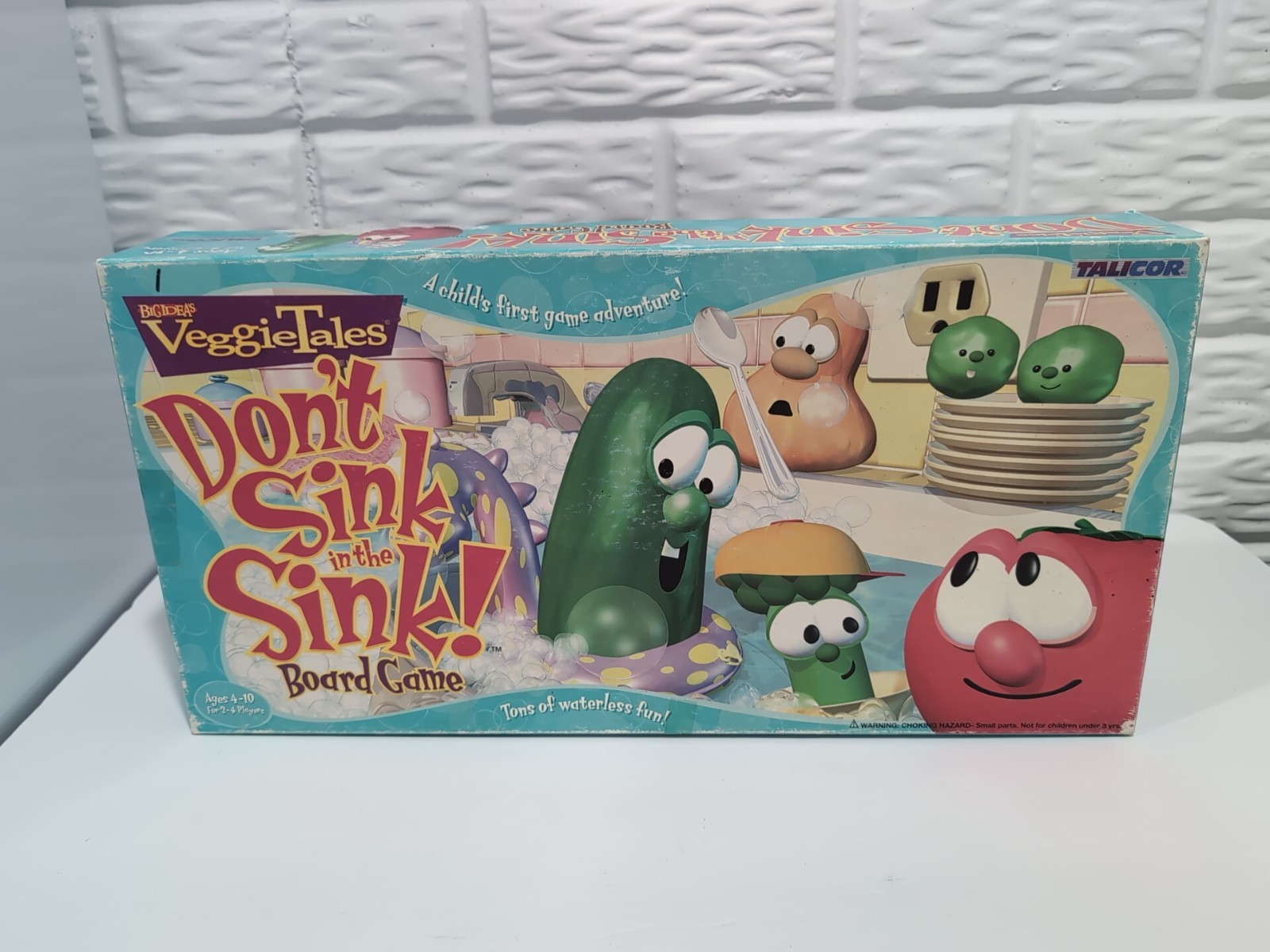 Vtg 1999 “Don’t Sink in the Sink!” VeggieTales Board Game COMPLETE Rare