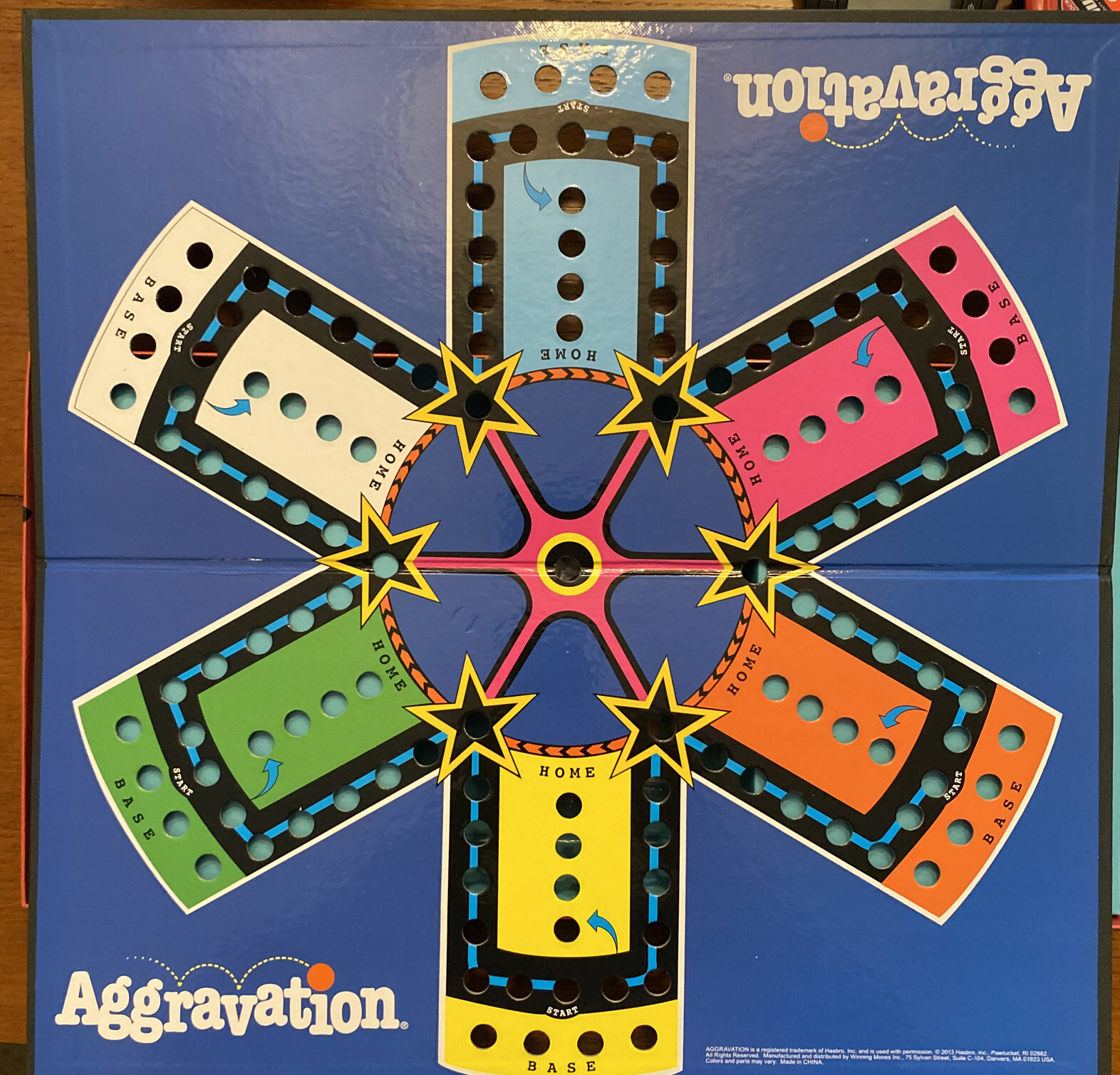 Aggravation Classic Board Game by Winning Moves #1180 Preowned Complete