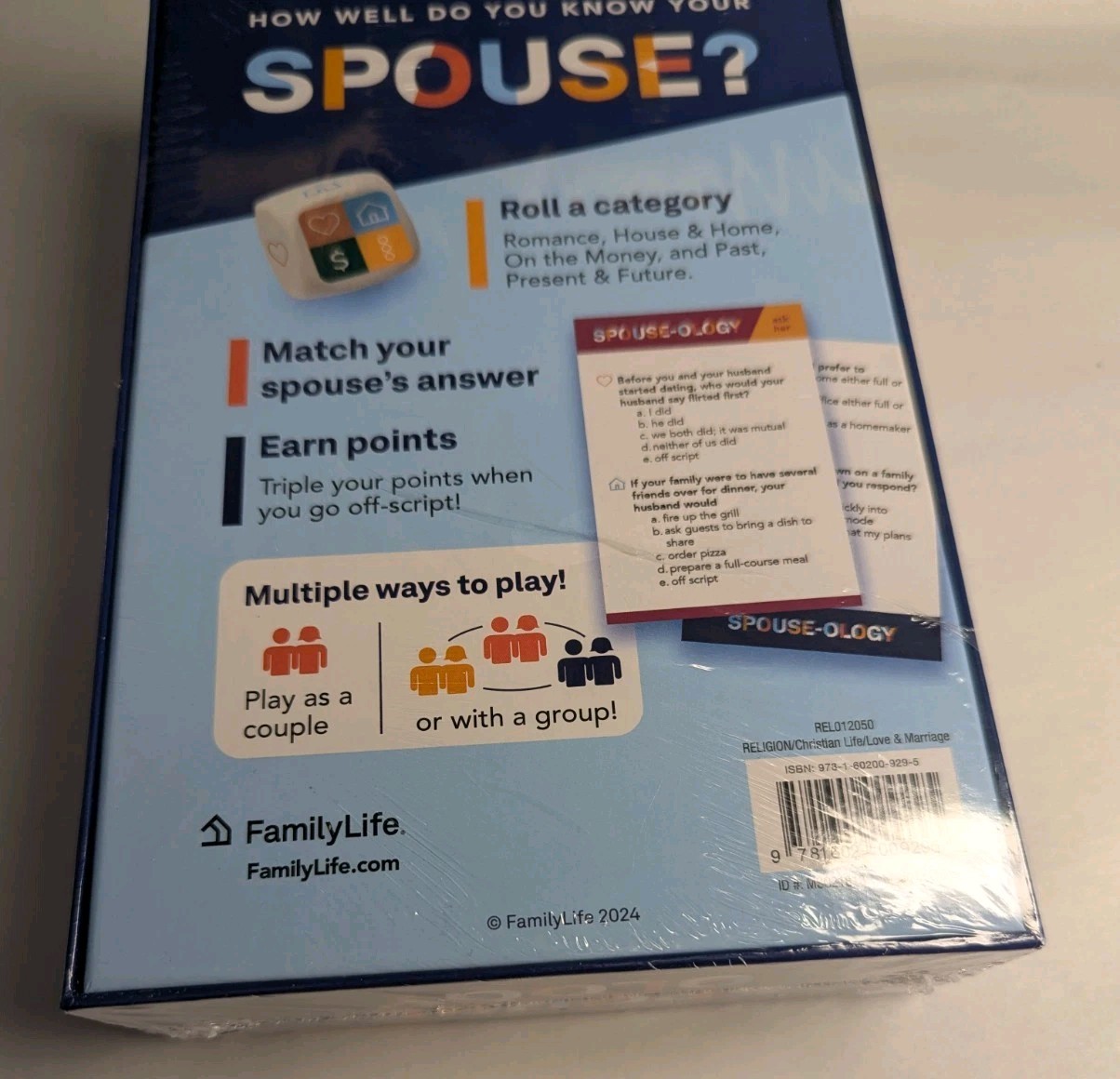 ‘Spouse-Ology’ A Marriage Trivia Game By Family Life 2024 (Damaged Box)