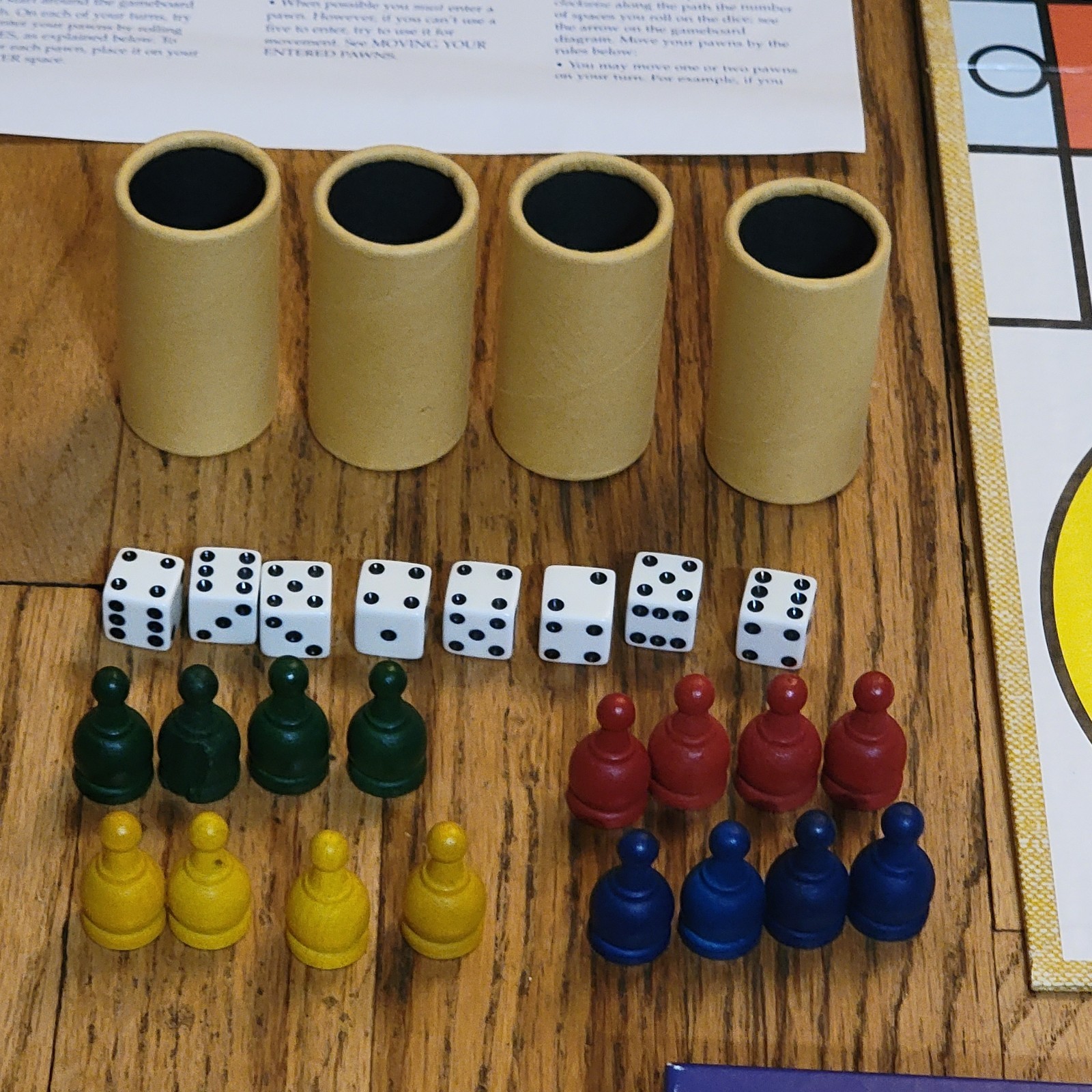 PARCHEESI Board Game DELUXE EDITION VINTAGE 1999 COMPLETE