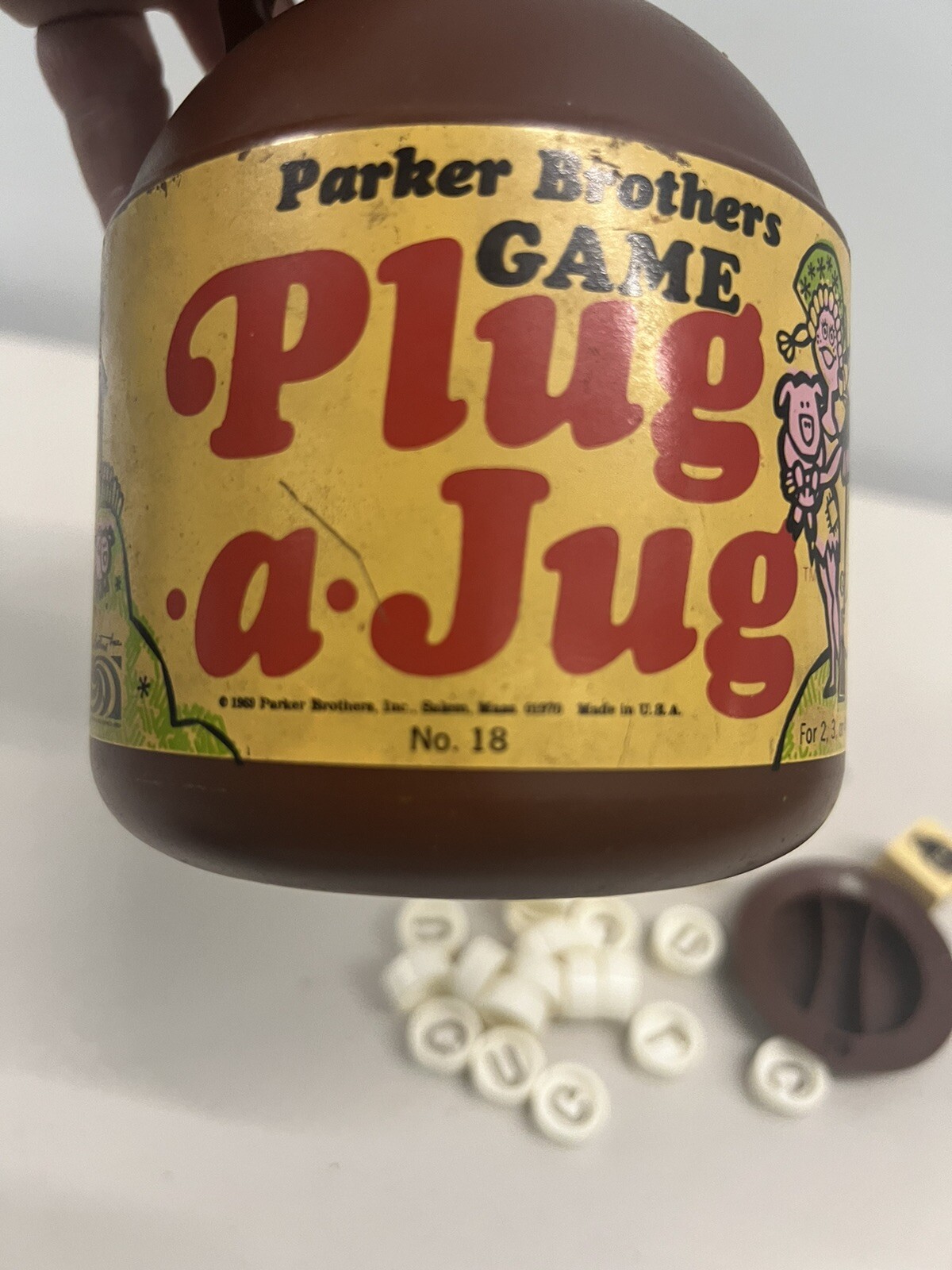 Plug a Jug 1969 Game Dice Incomplete USA Parker Bros Words Free Shipping