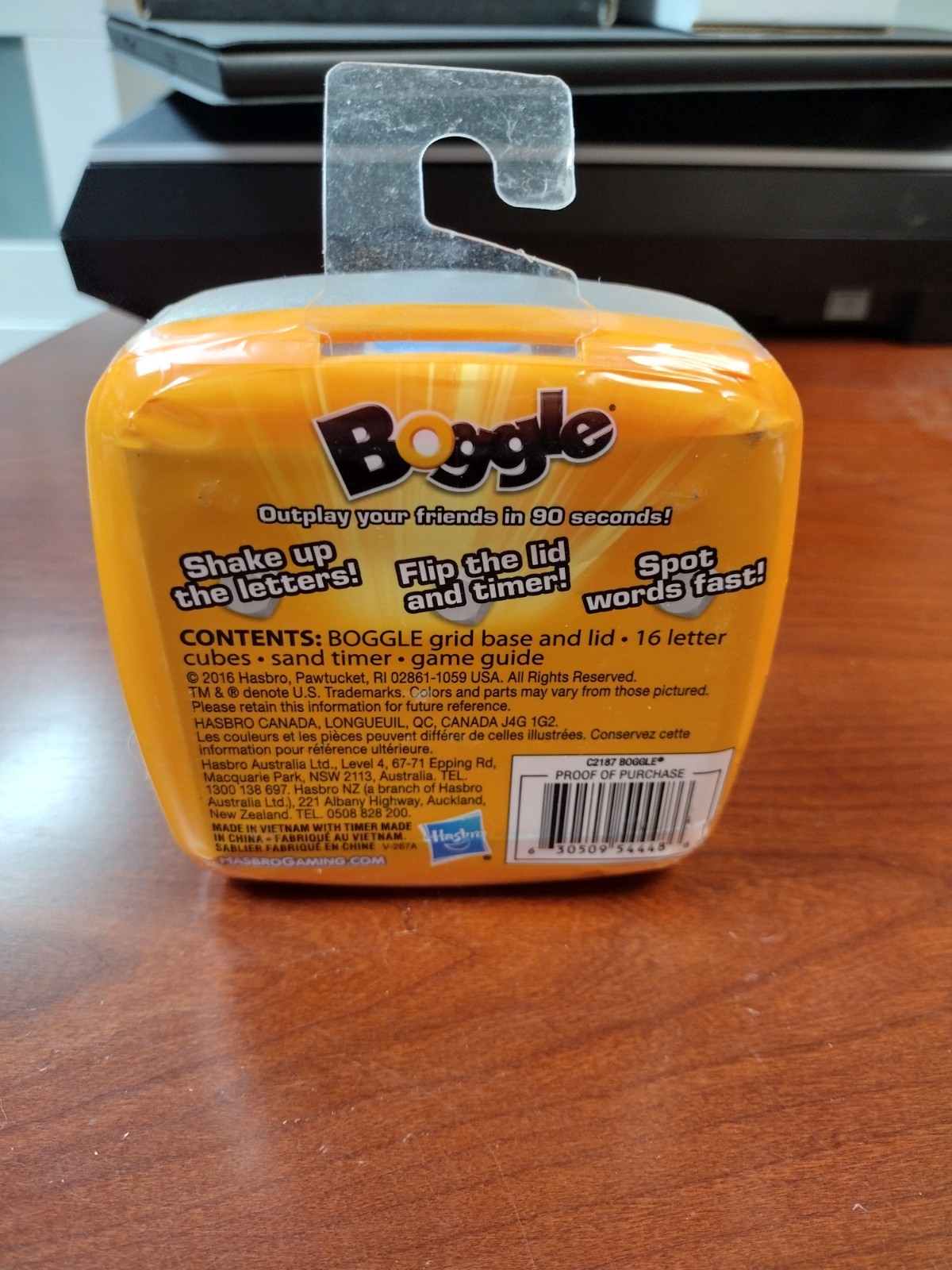 NEW SEALED Hasbro Boggle Travel Game C2187 Compact Word Game 2016