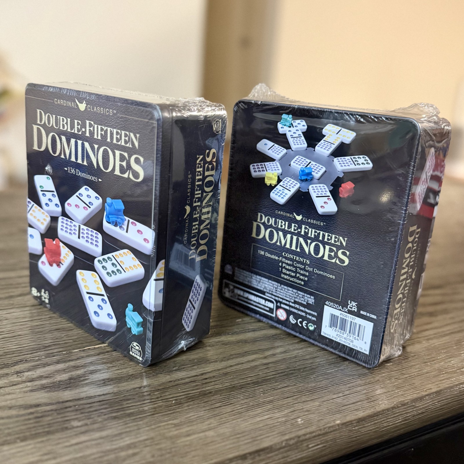 Cardinal Classics Double-Fifteen Dominoes 136pc Domino Game by Spin Master New